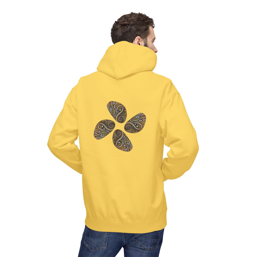 Leaf Pattern Hoodie — Boho Tribal Feather Design Pullover #f8635678