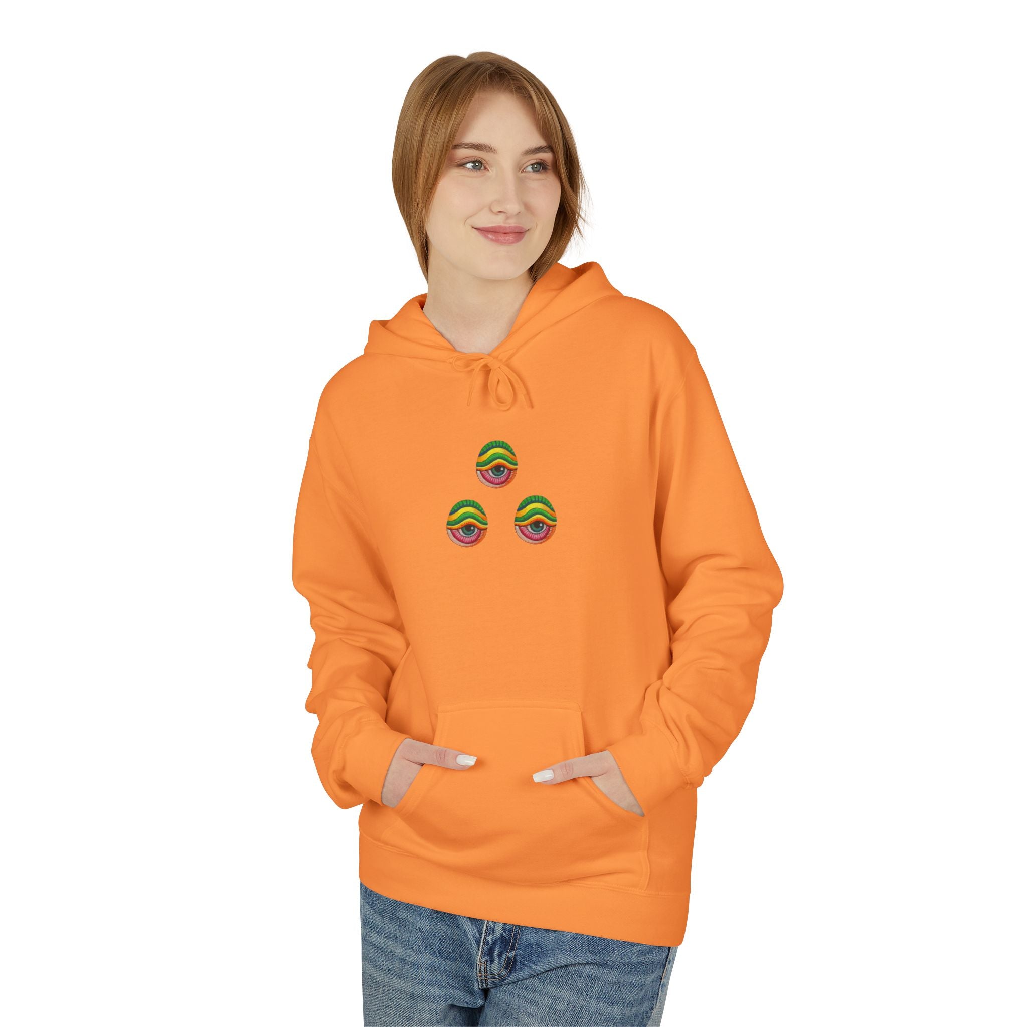 Psychedelic Swirl Hoodie — Colorful Abstract Apple Graphic #j64298