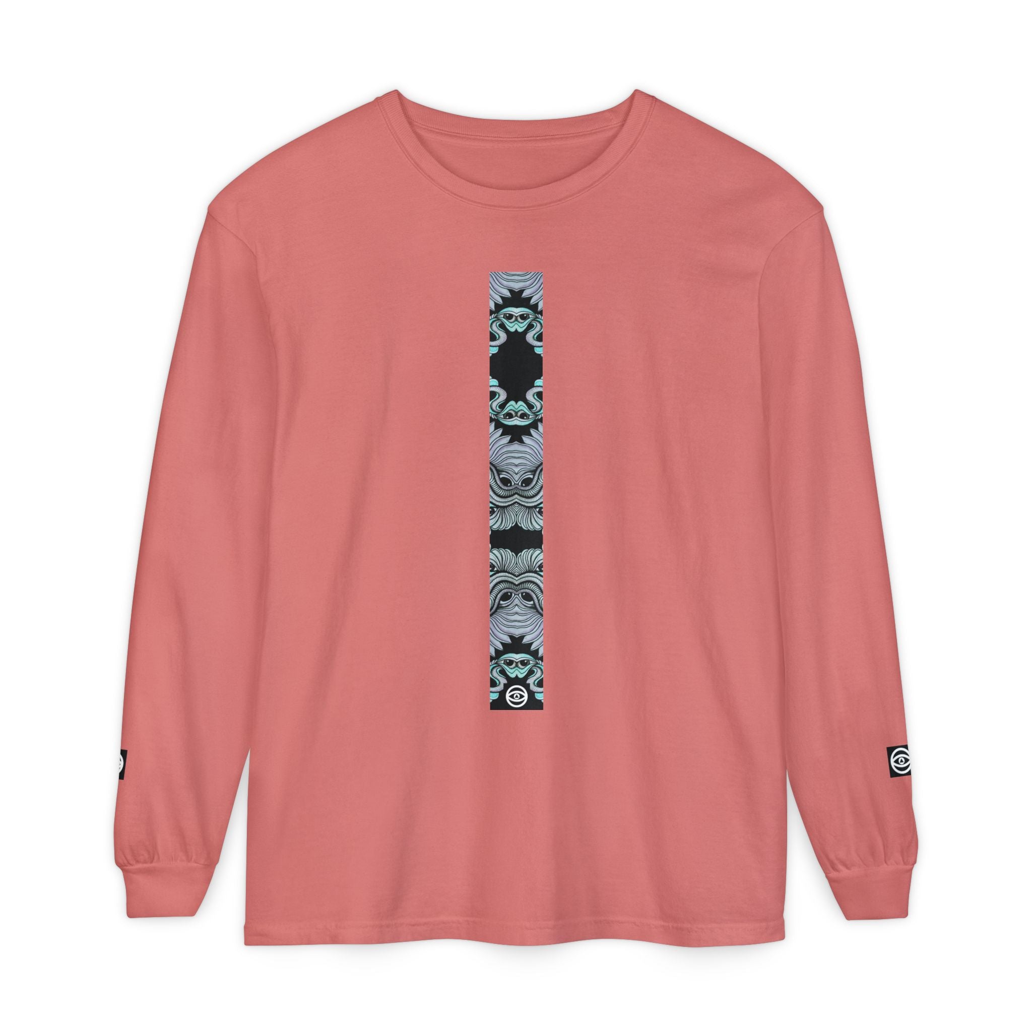 Men's/Women's Long Sleeve T-Shirt — Vertical Geometric Stripe Graphic #kjgd64258