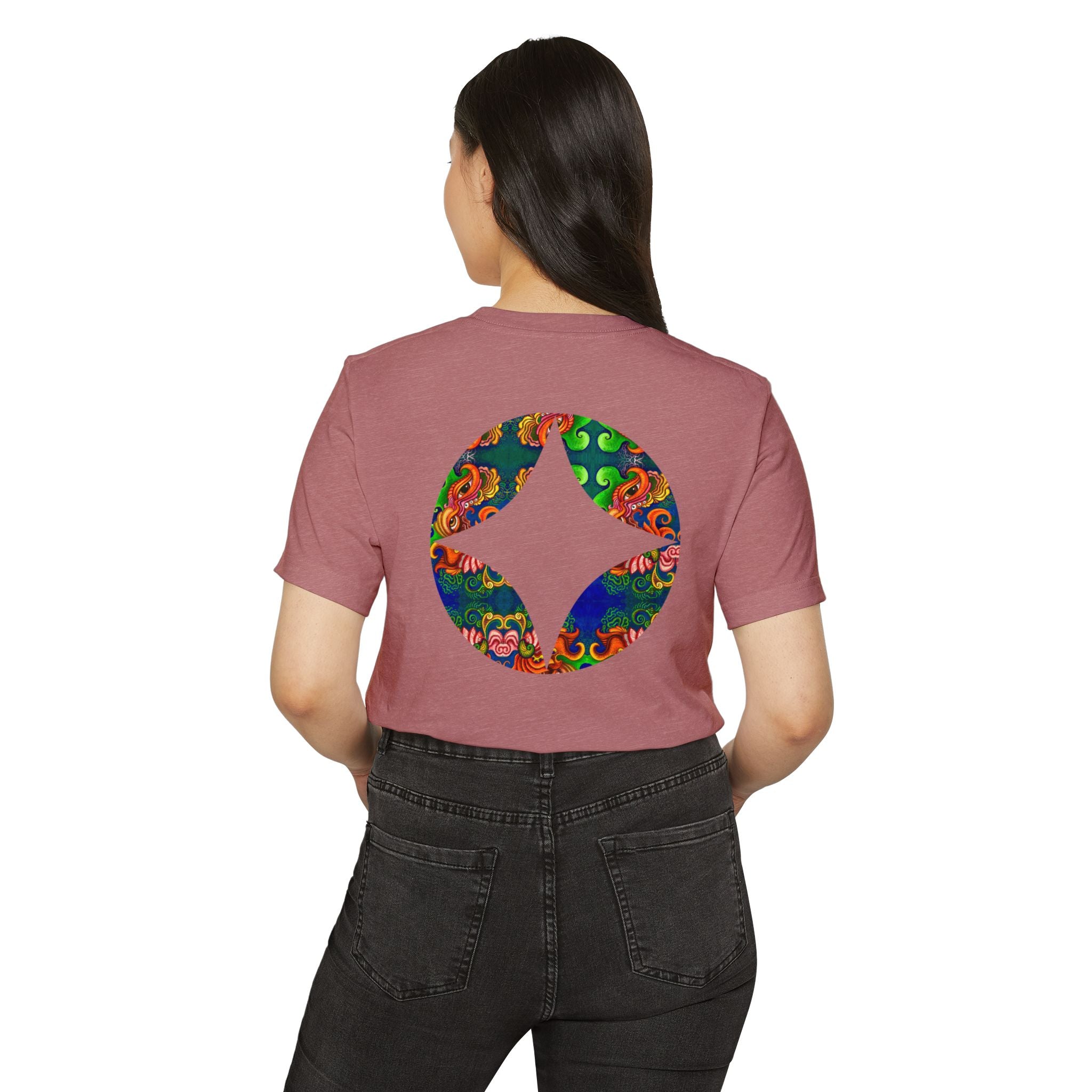 Psychedelic Floral Diamond T‑Shirt — Colorful Retro Pattern Tee #oigr88443