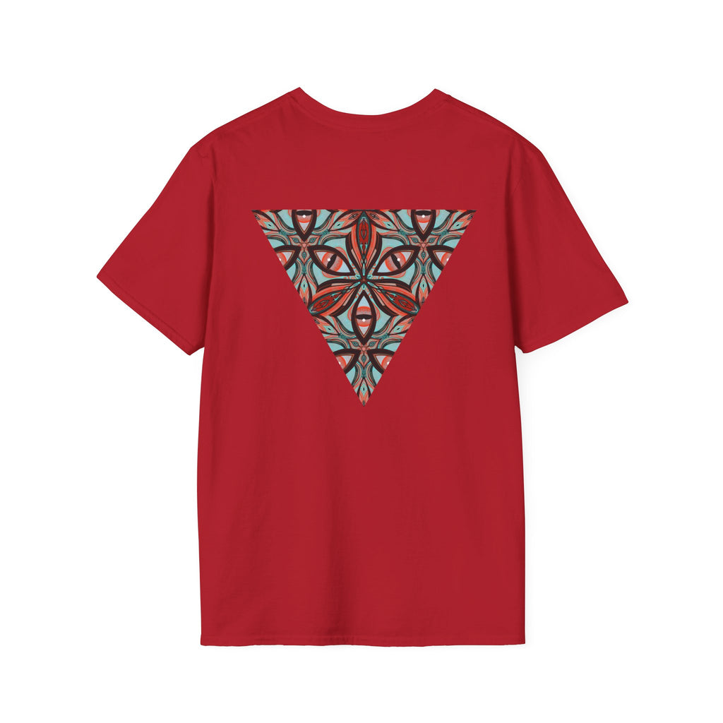 Geometric Tribal Pattern T-Shirt | Kaleidoscope Triangle Eye Motif