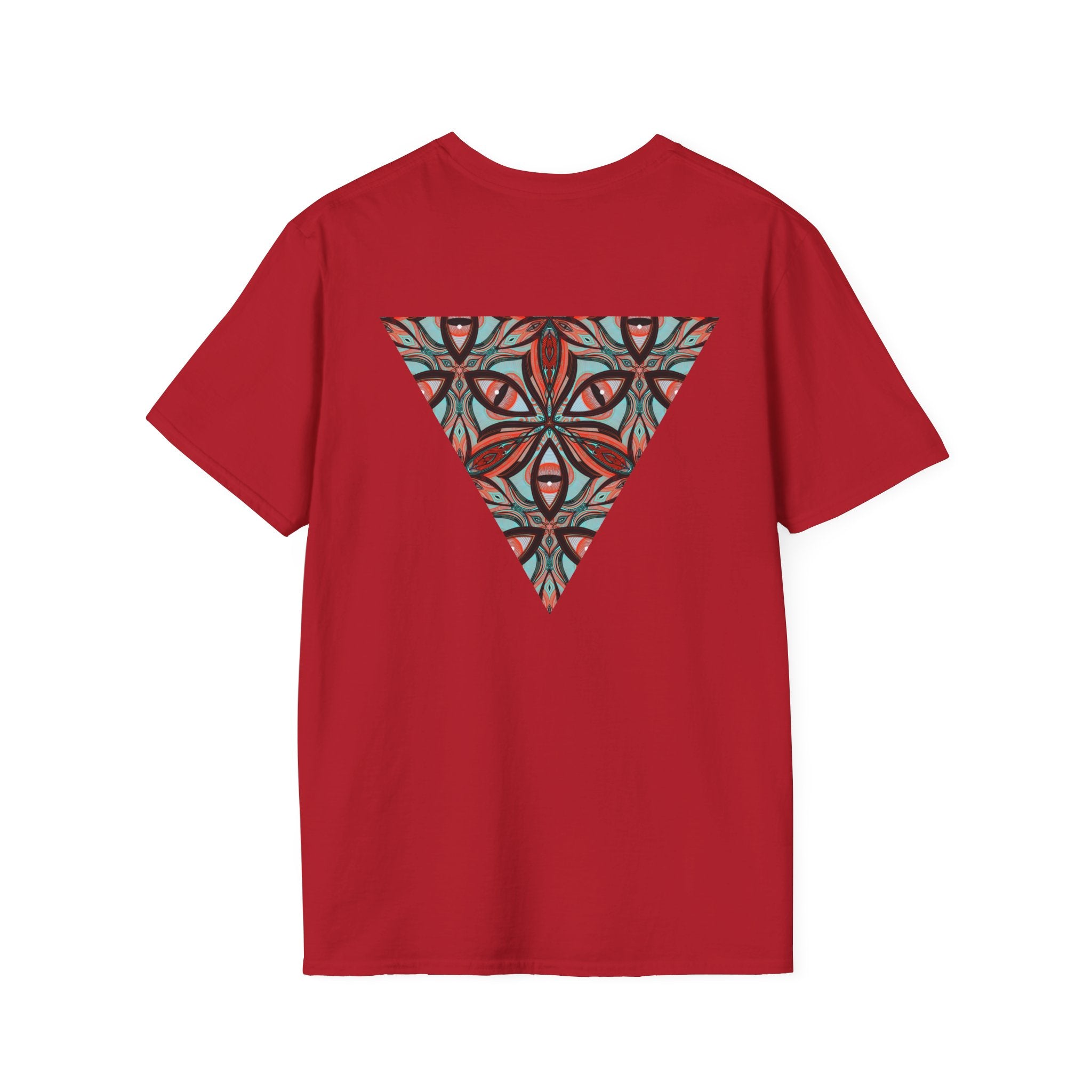 Geometric Tribal Pattern T-Shirt | Kaleidoscope Triangle Eye Motif