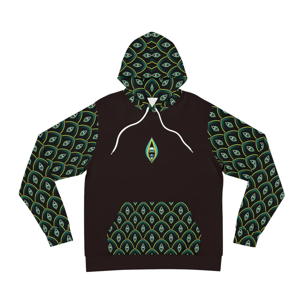 Peacock Feather Pattern Hoodie — Green All-Over-Print Fashion Hoodie #d00998654