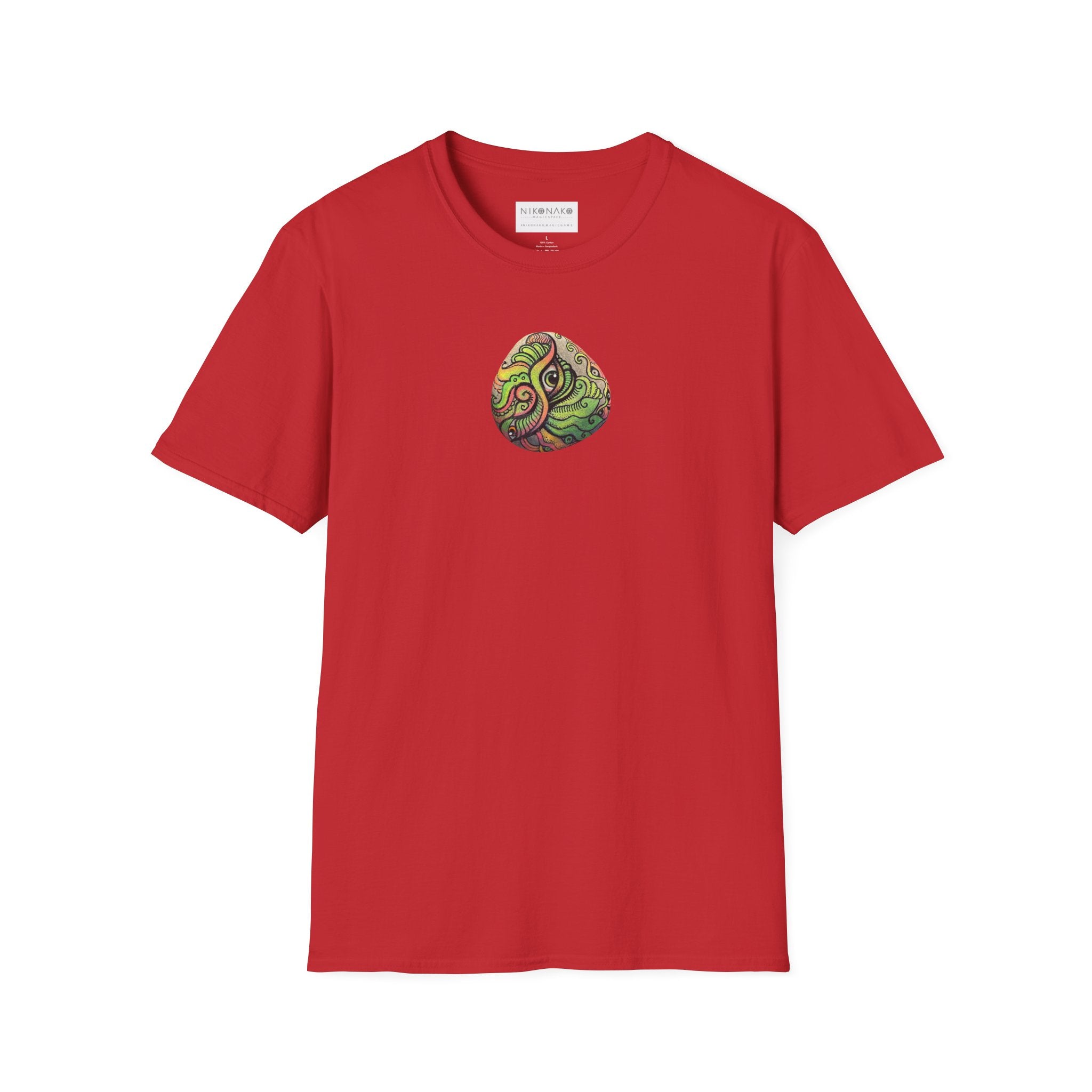 Psychedelic Green Mandala T-Shirt — Abstract Tribal Circle Art Tee #h84210
