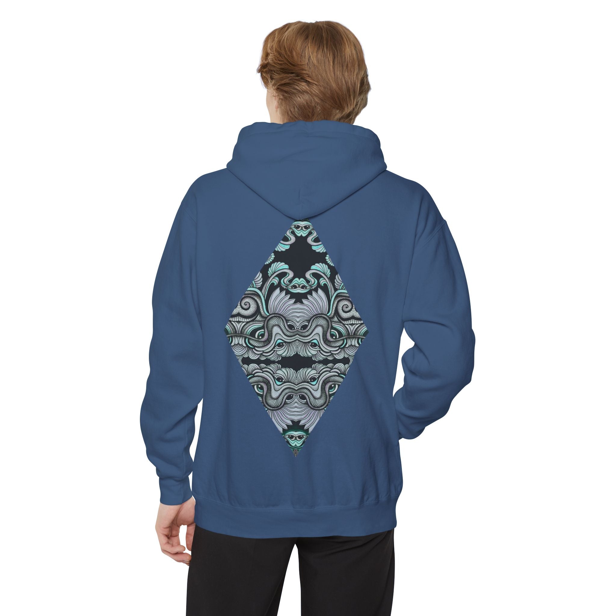 Hoodie — Geometric Mystic Pattern Diamond Back Print #gmh13