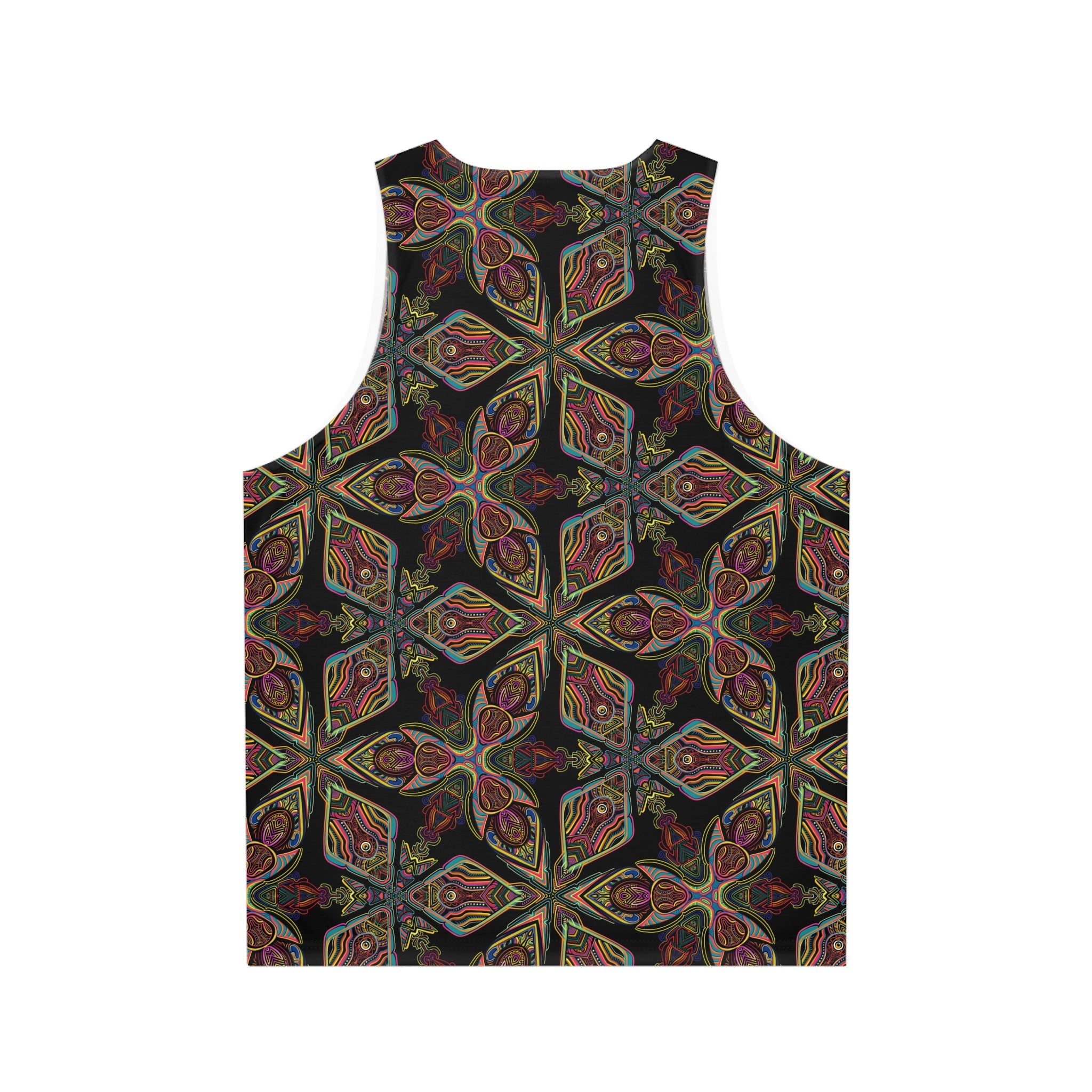 Kaleidoscope Boho Tank Top — All-Over Psychedelic Floral Print #kh009665