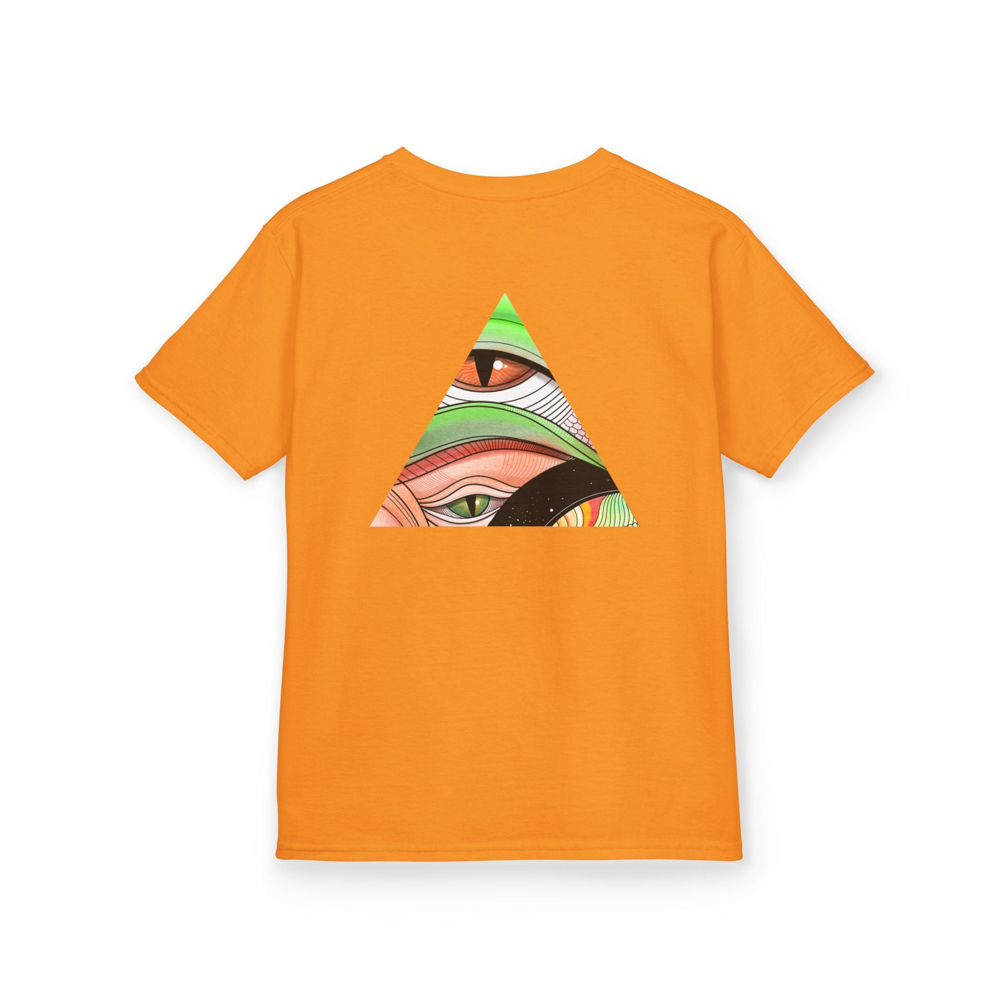 Abstract Eye Pattern Kids Tee | Geometric Star & Triangle Art