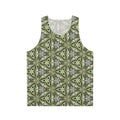 Green Celtic Tile Tank Top — All-Over Printed Geometric Pattern #hf9753