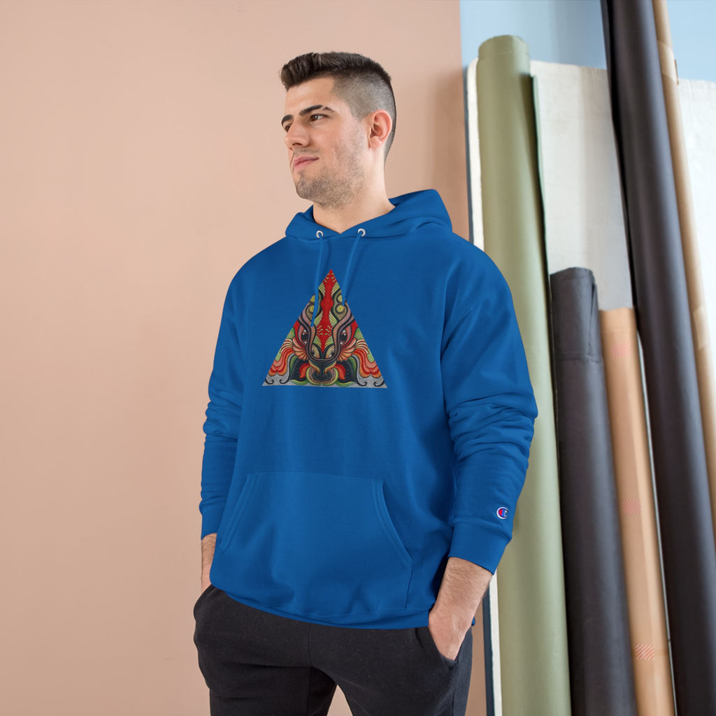 Champion Hoodie with Abstract Tribal Triangle & Keyhole Graphic #g938373