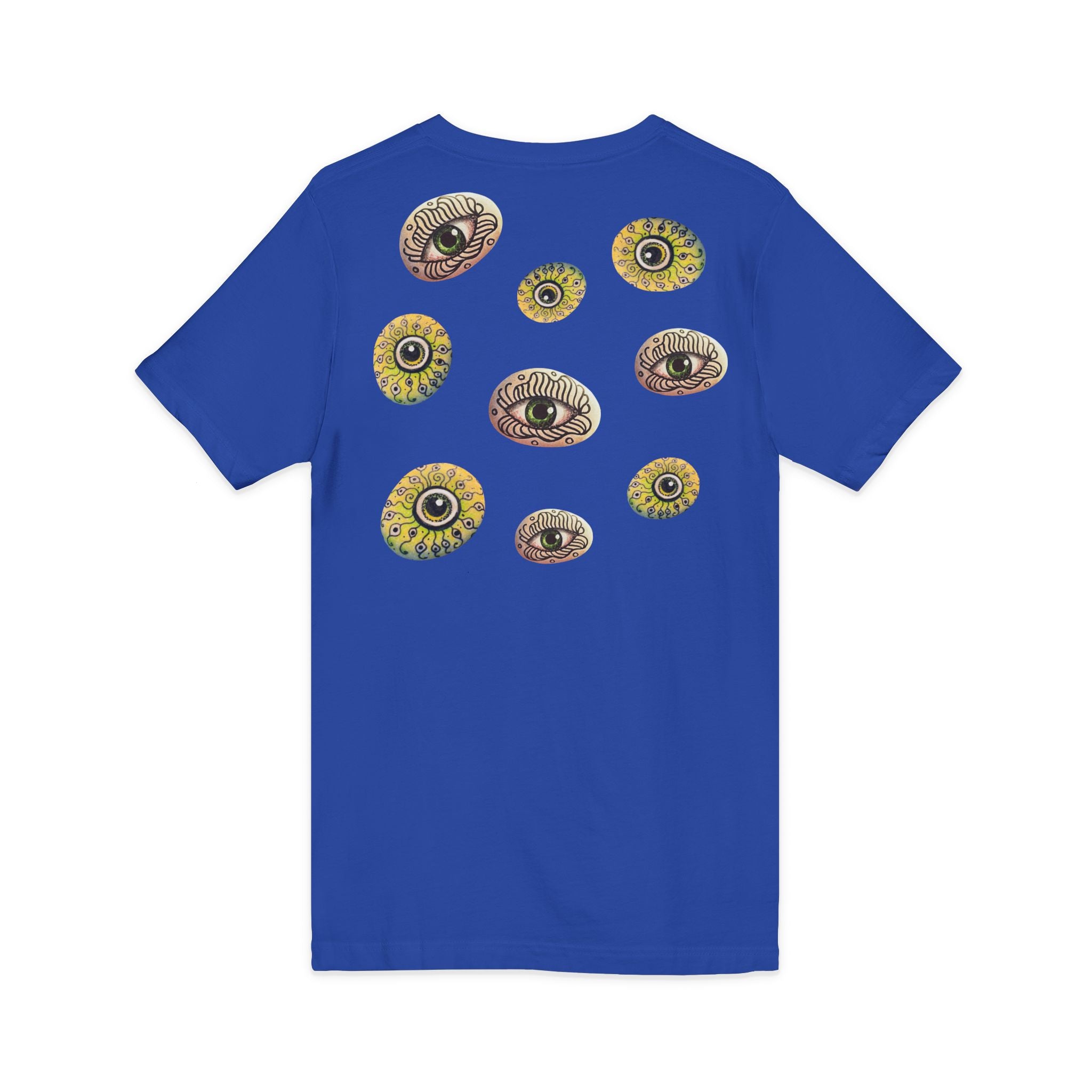 Sunflower Eye Pattern V-Neck Tee #k0833