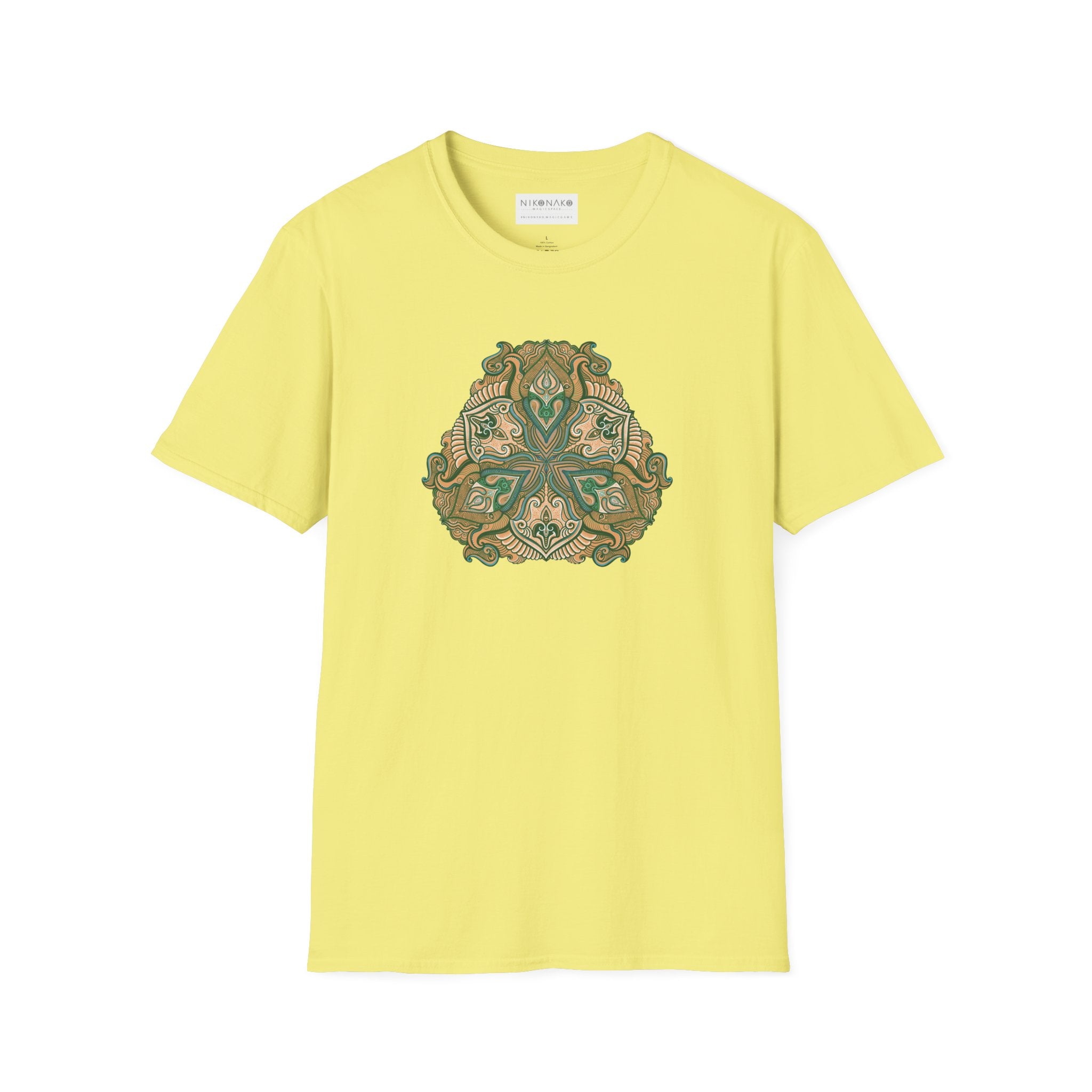 Green Celtic Knot Mandala T-Shirt | Floral Shamrock Pattern