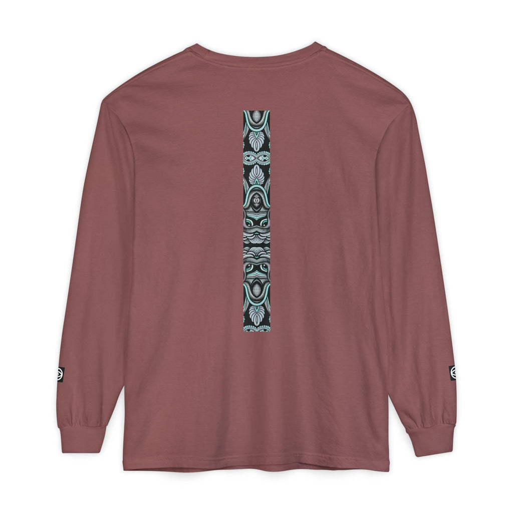 Men's/Women's Long Sleeve T-Shirt — Vertical Geometric Stripe Graphic #kjgd64258