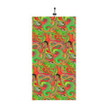 Psychedelic Paisley Winter Neck Gaiter with Drawstring — Bright Green & Orange Thermal Face Warmer #ew865479900