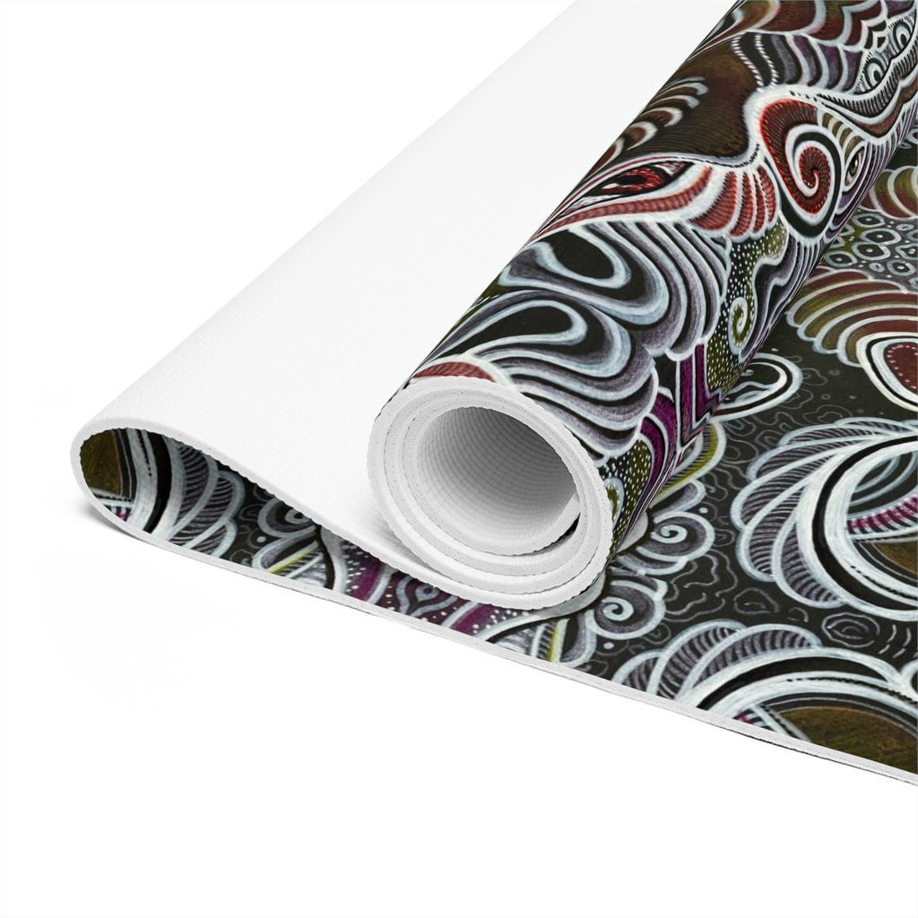 Abstract Tribal Pattern Foam Yoga Mat — Non-Slip Eco Exercise Mat