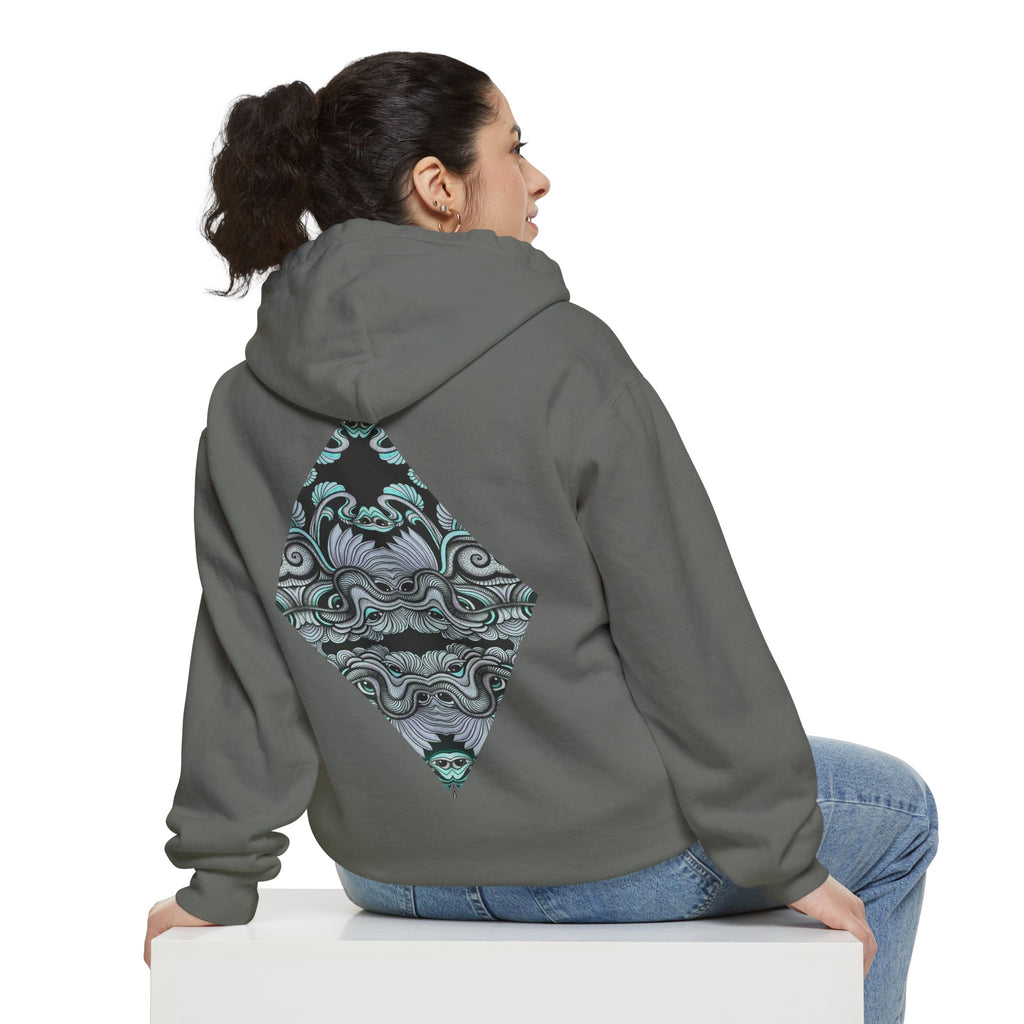 Hoodie — Geometric Mystic Pattern Diamond Back Print #gmh13