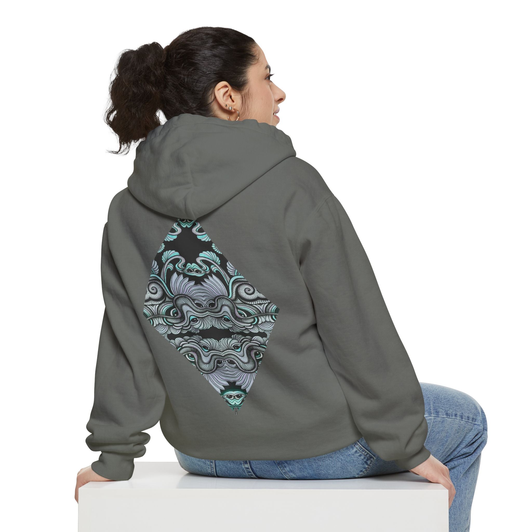 Hoodie — Geometric Mystic Pattern Diamond Back Print #gmh13