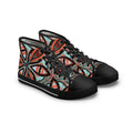 Women's High Top Sneakers — Boho Kaleidoscope Floral Pattern #ht8630