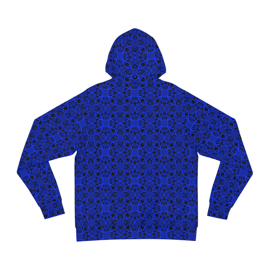Blue Kaleidoscope Pattern Hoodie – All-Over Print Fashion Hoodie #h1144007