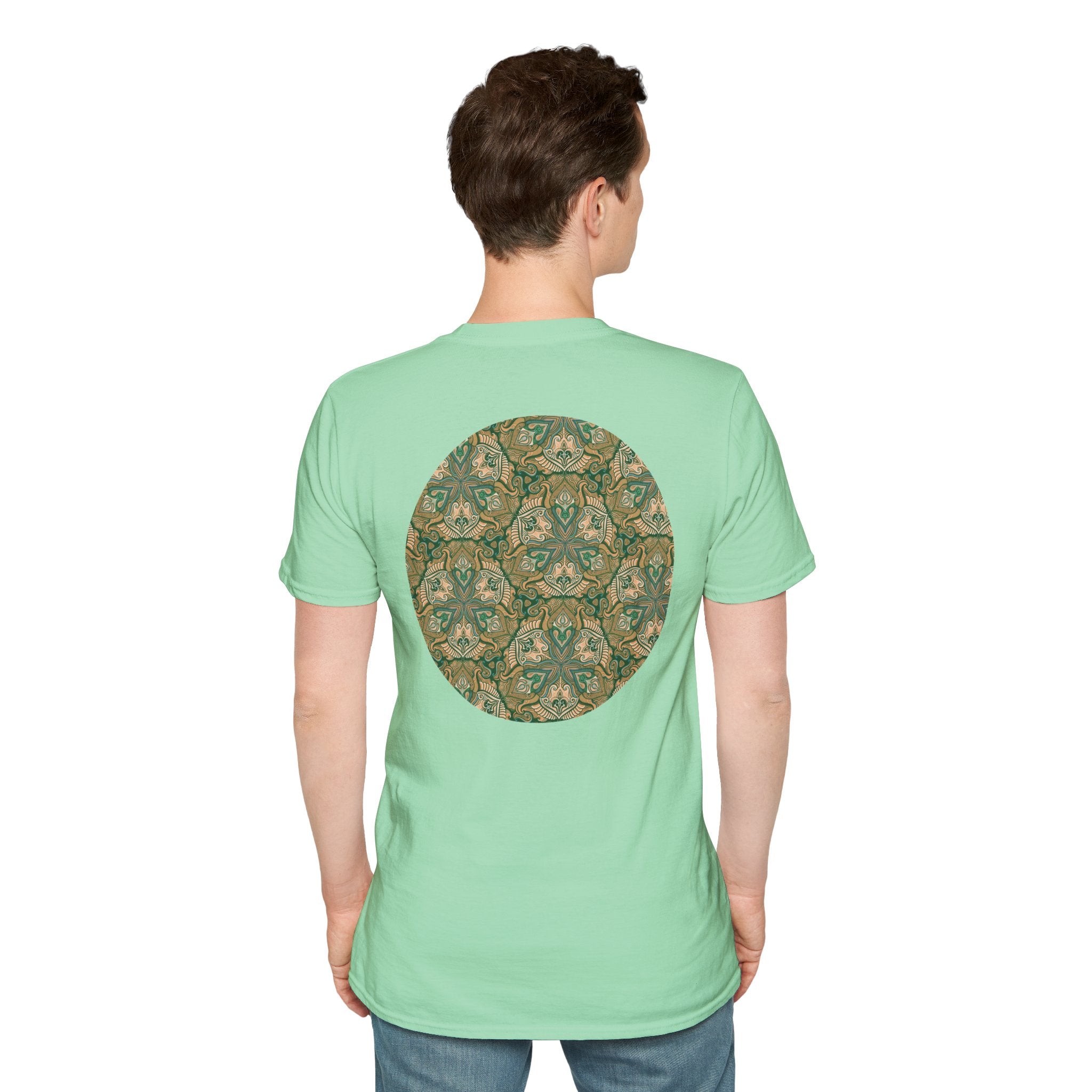 Green Celtic Knot Mandala T-Shirt | Floral Shamrock Pattern