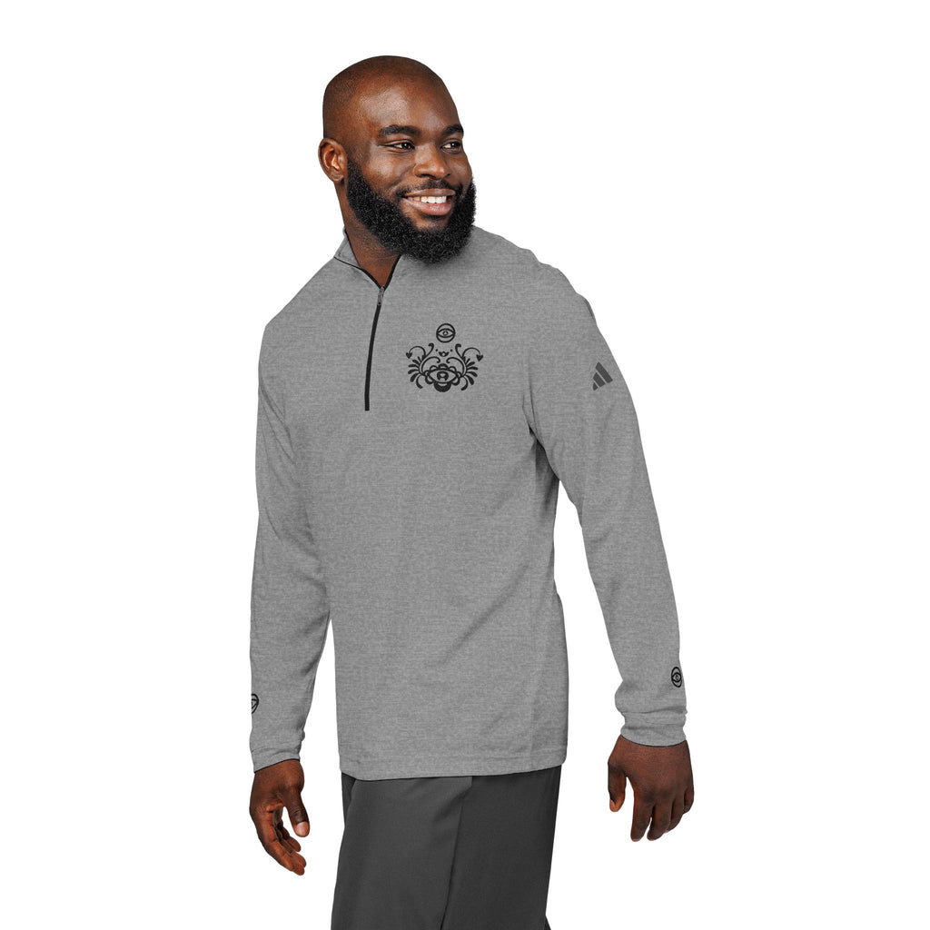 Embroidered Quarter-Zip Pullover — Adidas® Athletic Golf Top #s234513