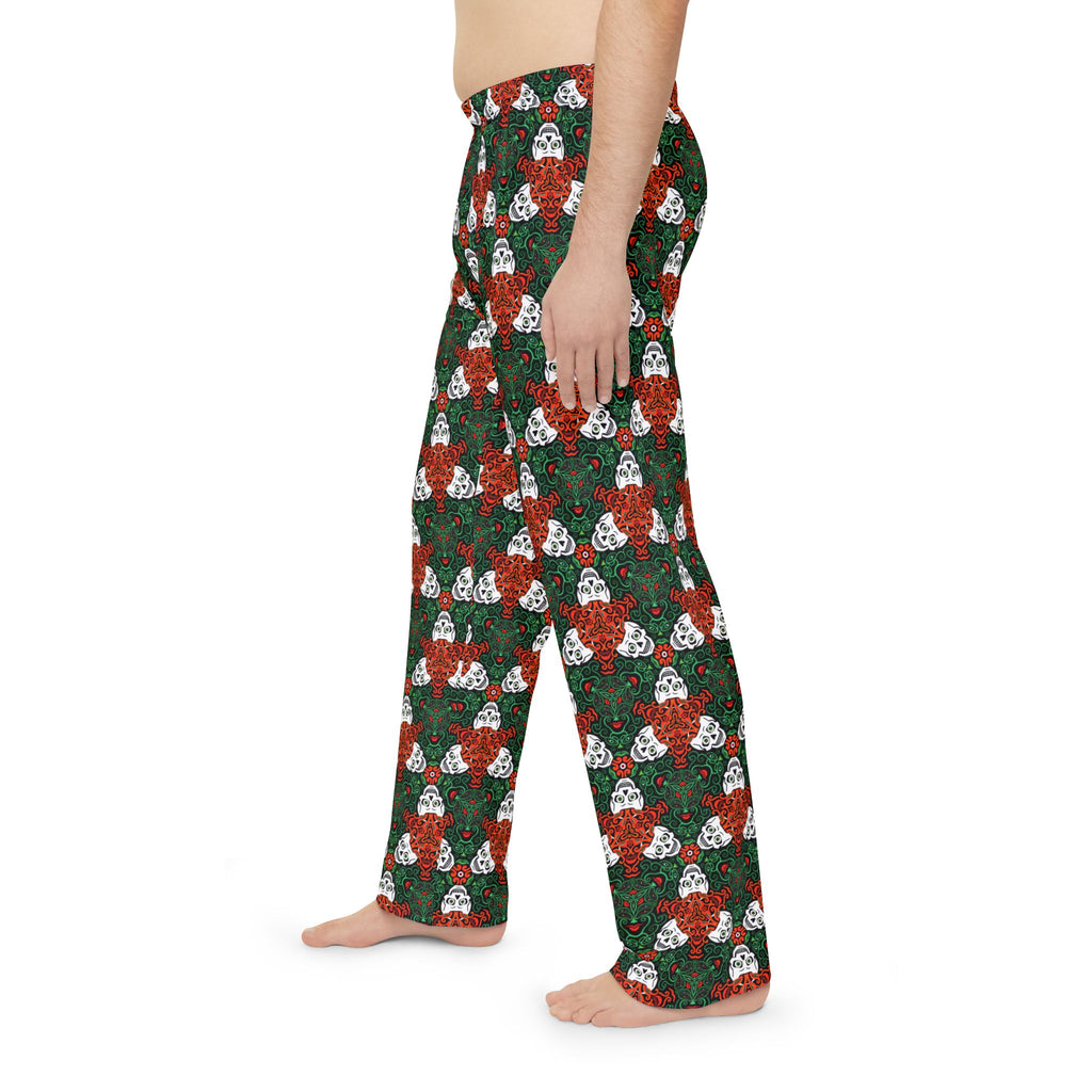 Men's Skull & Roses Holiday Pajama Pants #fs214552