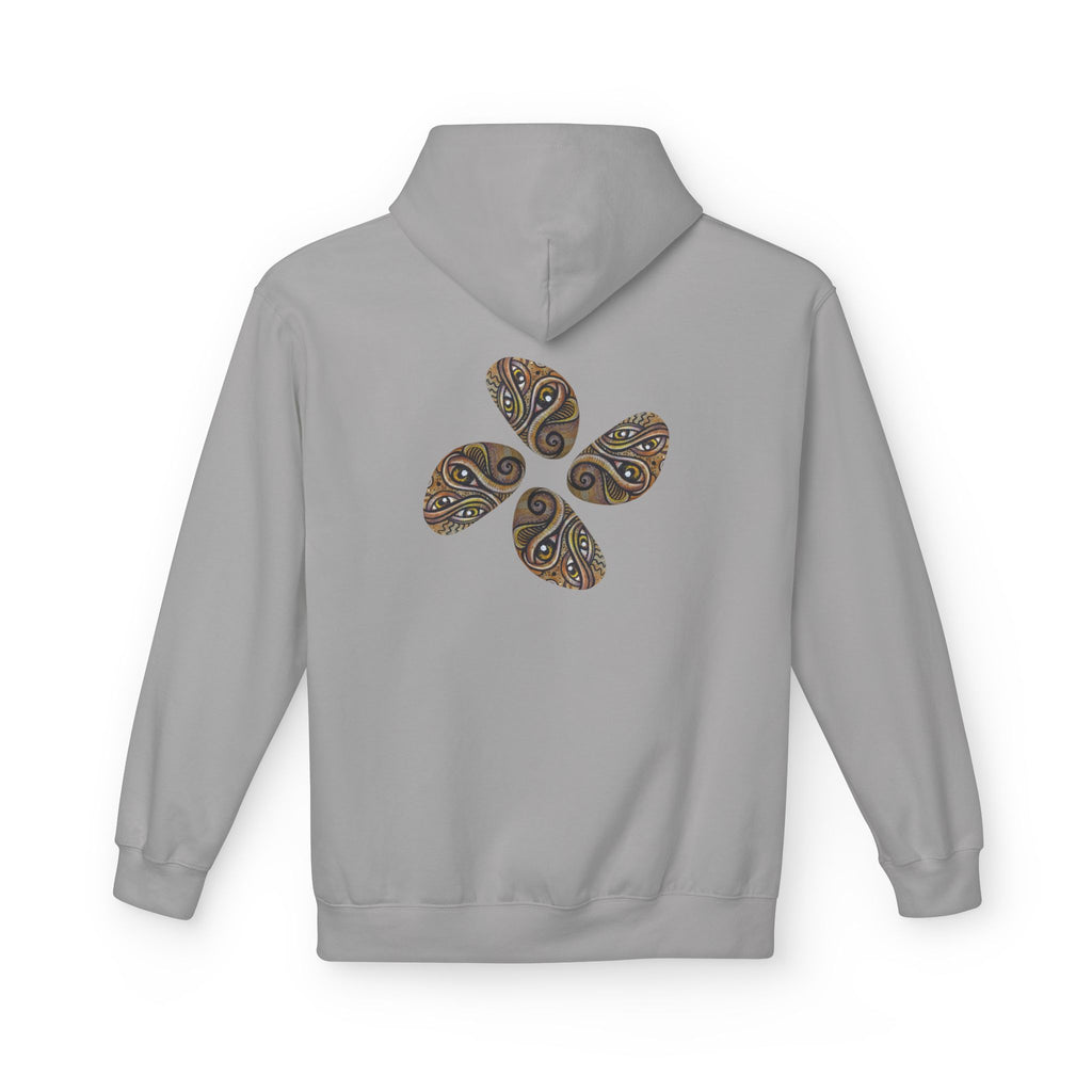 Leaf Pattern Hoodie — Boho Tribal Feather Design Pullover #f8635678