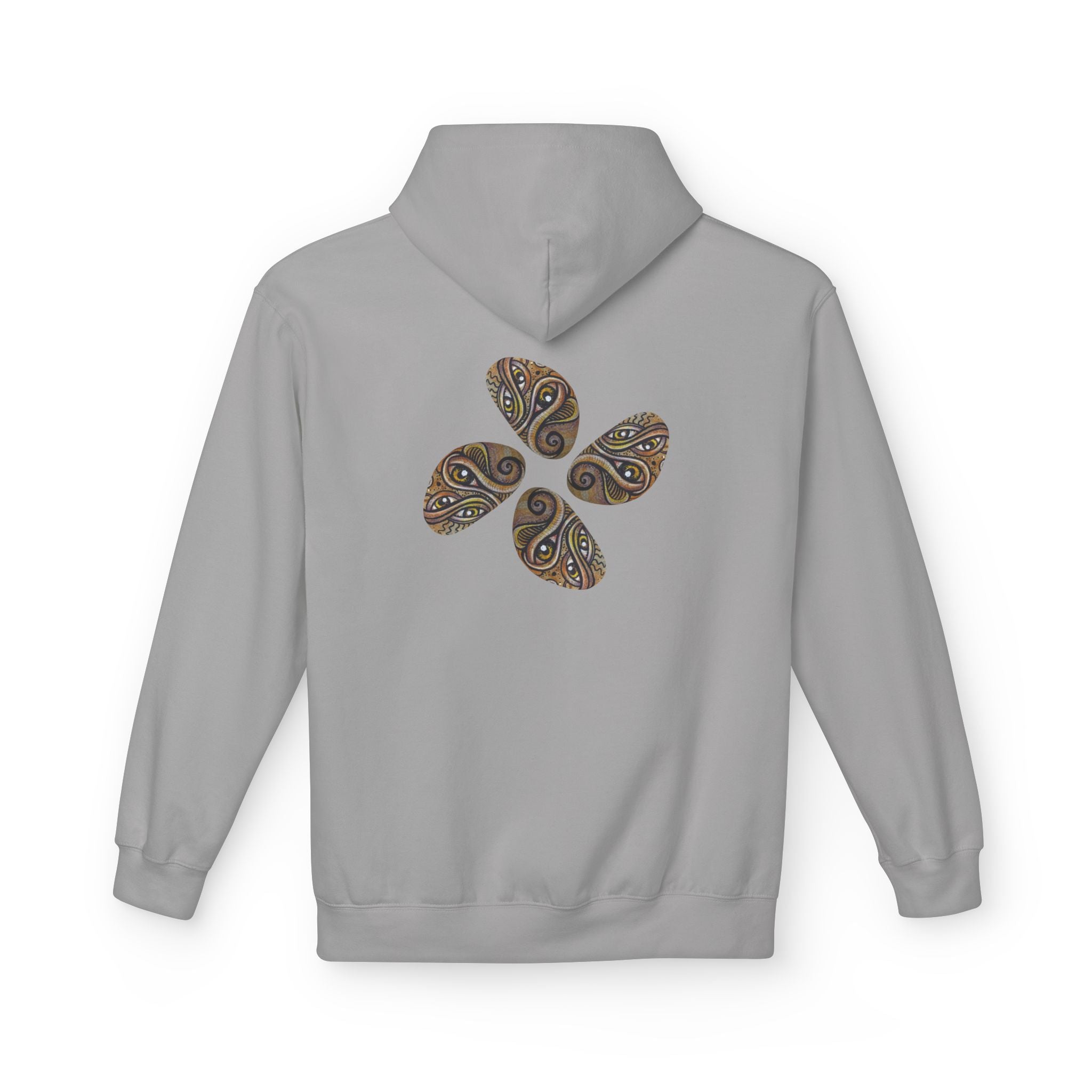 Leaf Pattern Hoodie — Boho Tribal Feather Design Pullover #f8635678