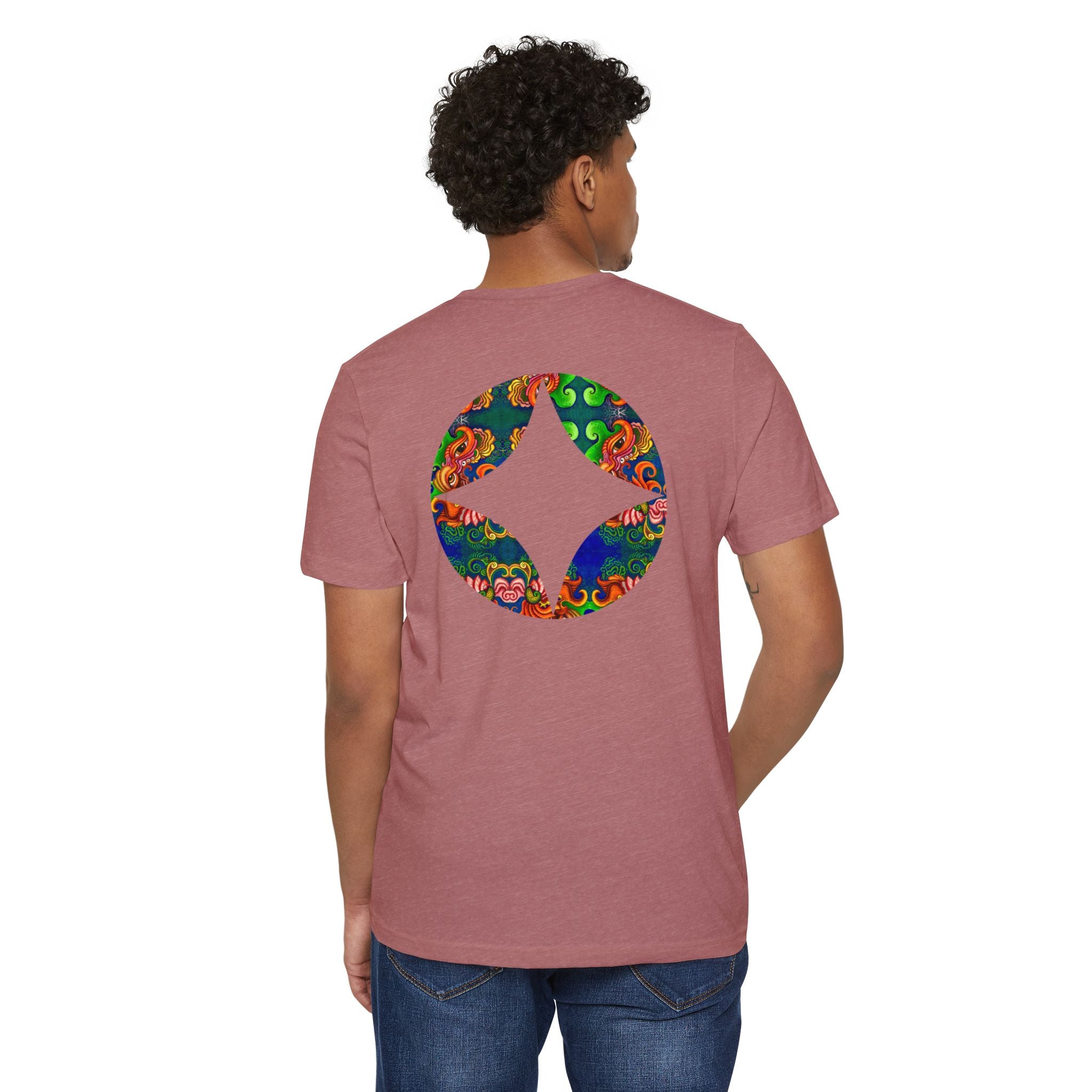 Psychedelic Floral Diamond T‑Shirt — Colorful Retro Pattern Tee #oigr88443