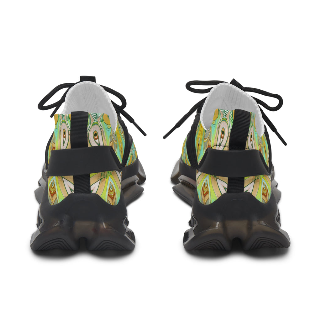 Mesh Sneakers — Floral Kaleidoscope Pattern, Lightweight Breathable Women’s Athletic Shoes #jh7654