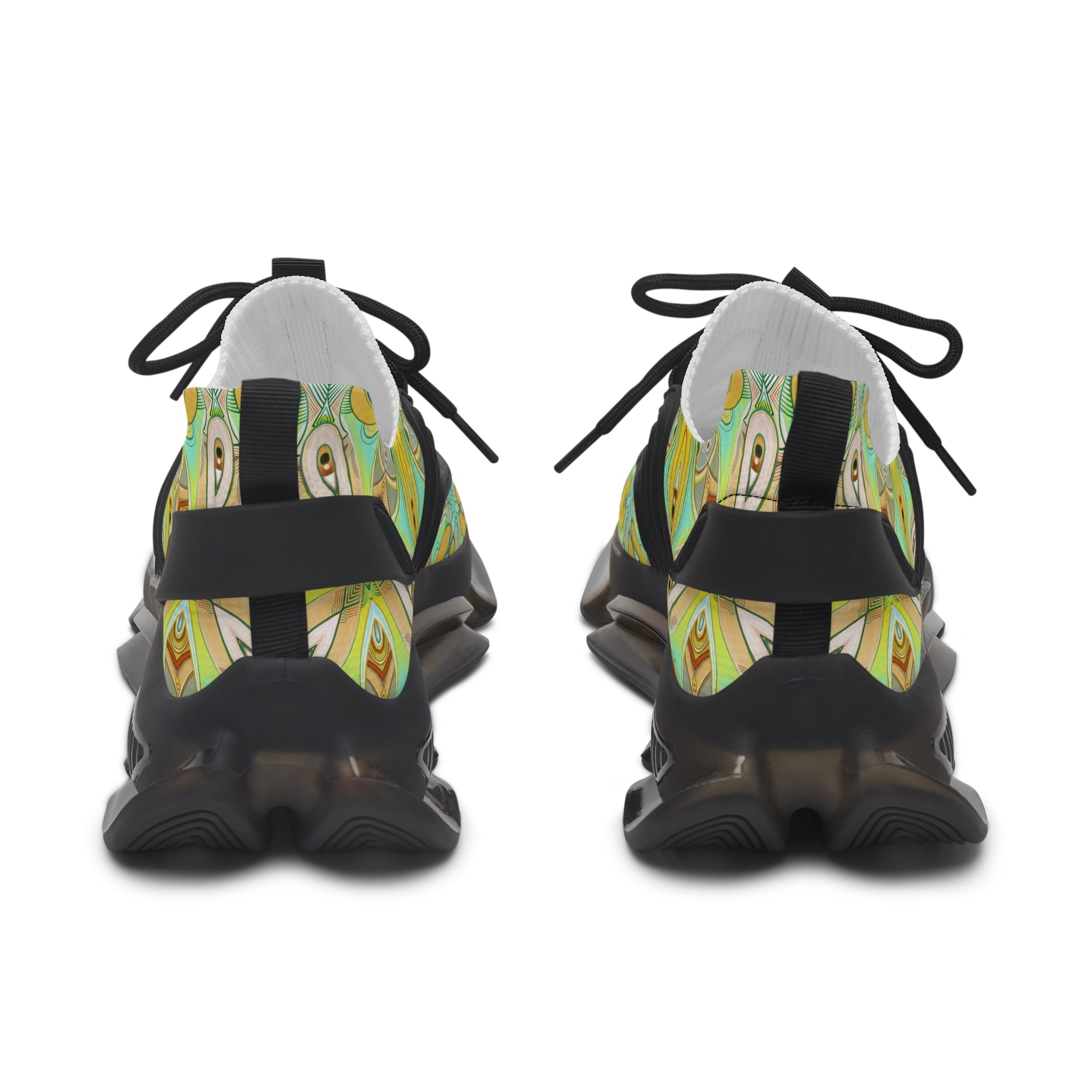 Mesh Sneakers — Floral Kaleidoscope Pattern, Lightweight Breathable Women’s Athletic Shoes #jh7654