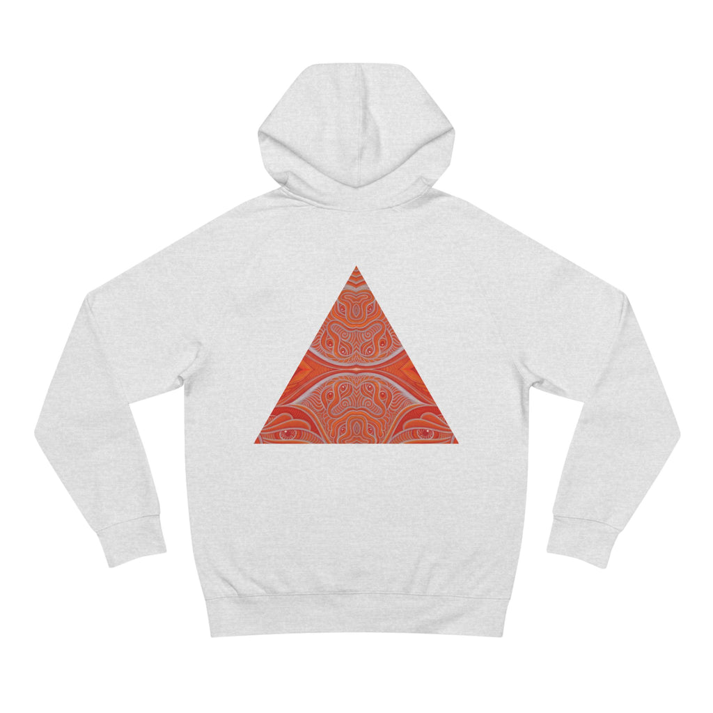Keyhole & Diamond Pattern Hoodie — Abstract Red Paisley Graphic #yh099879