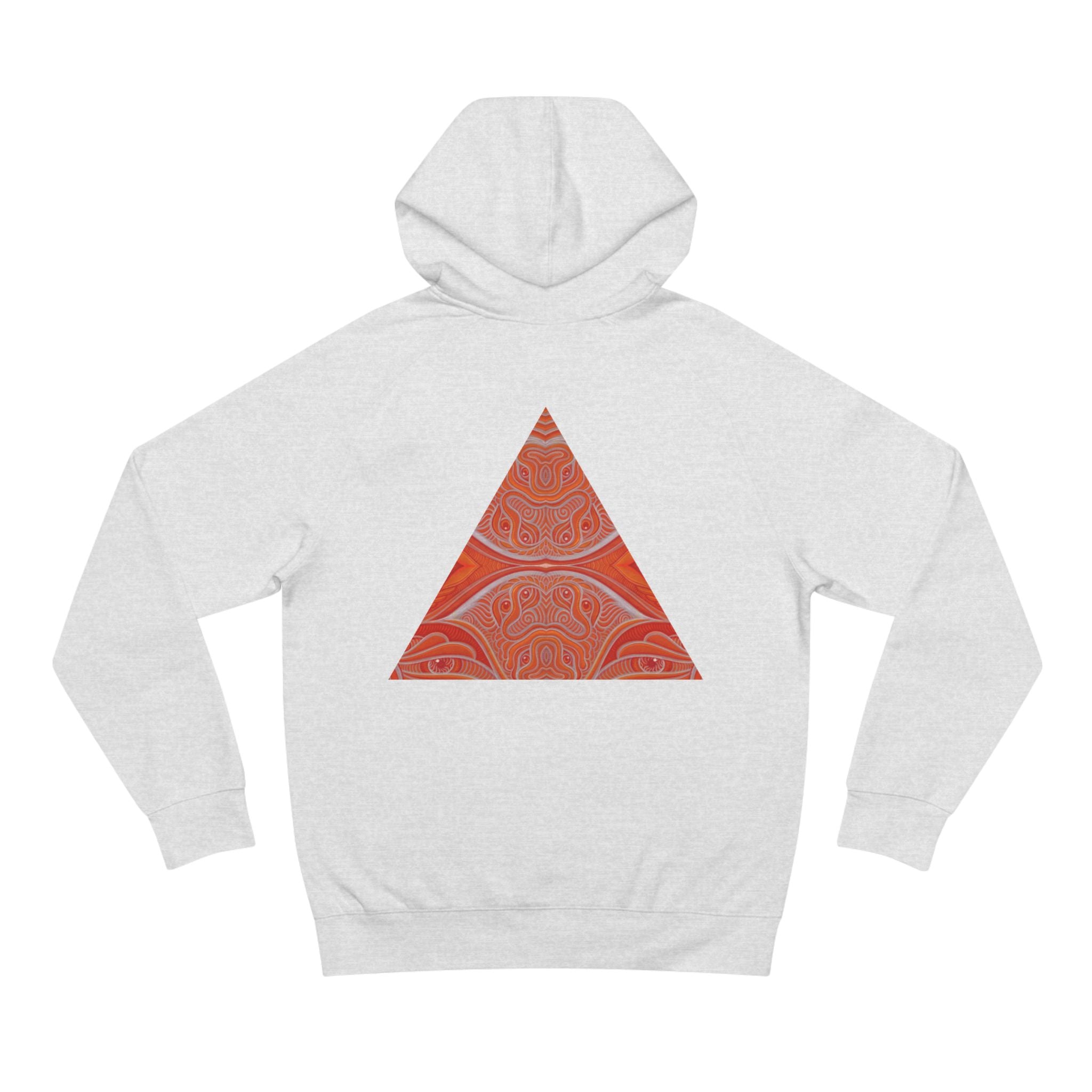 Keyhole & Diamond Pattern Hoodie — Abstract Red Paisley Graphic #yh099879