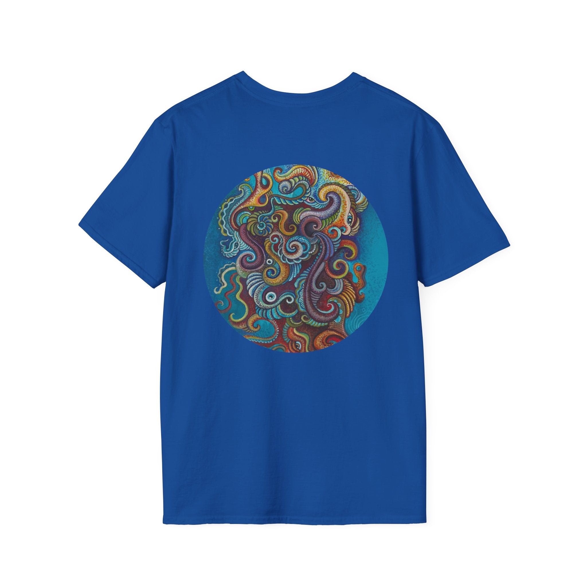 Psychedelic Keyhole T-Shirt — Colorful Swirl Art Tee #tsc8765