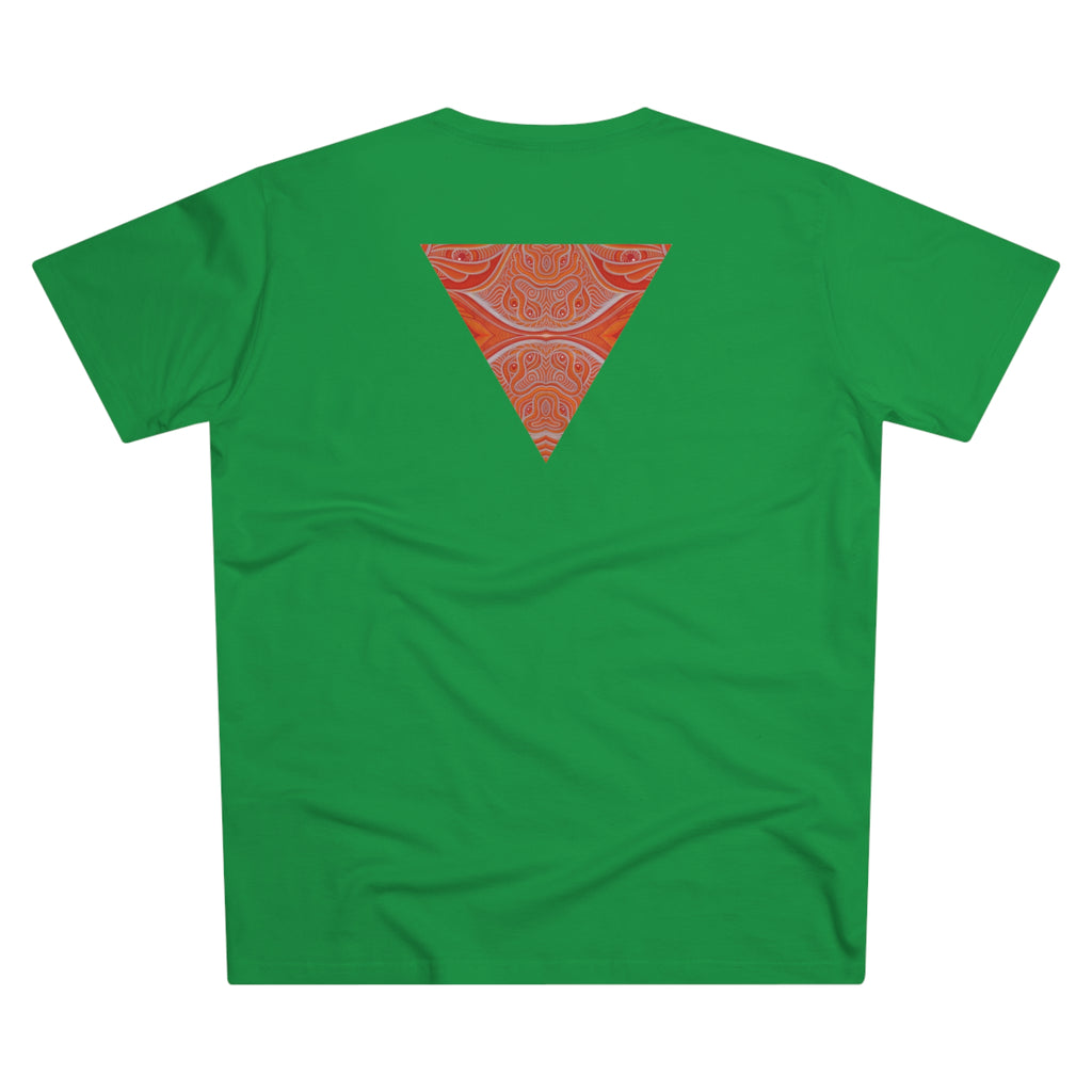 Men's Tee — Red Geometric Triangle Pattern #dm52986