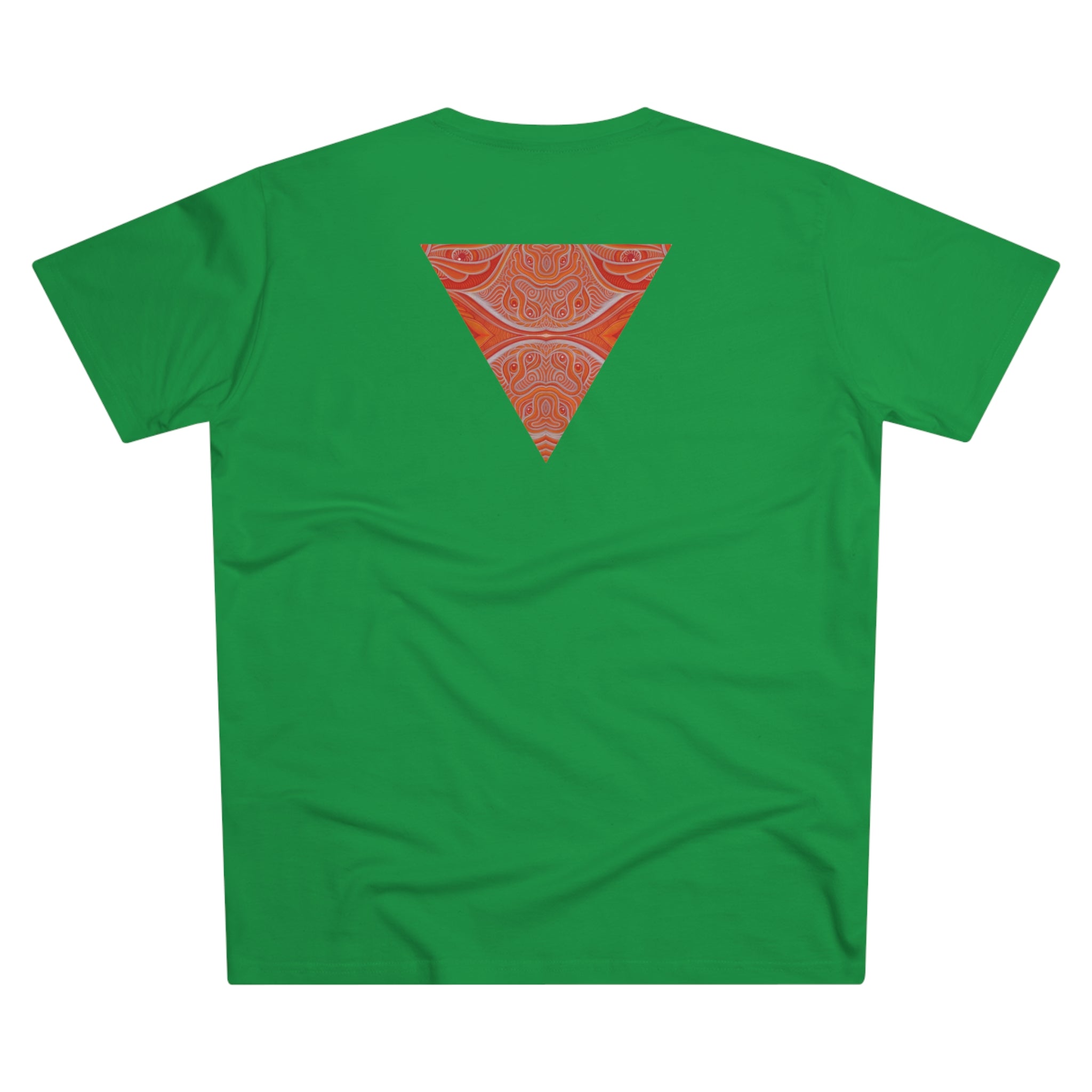 Men's Tee — Red Geometric Triangle Pattern #dm52986