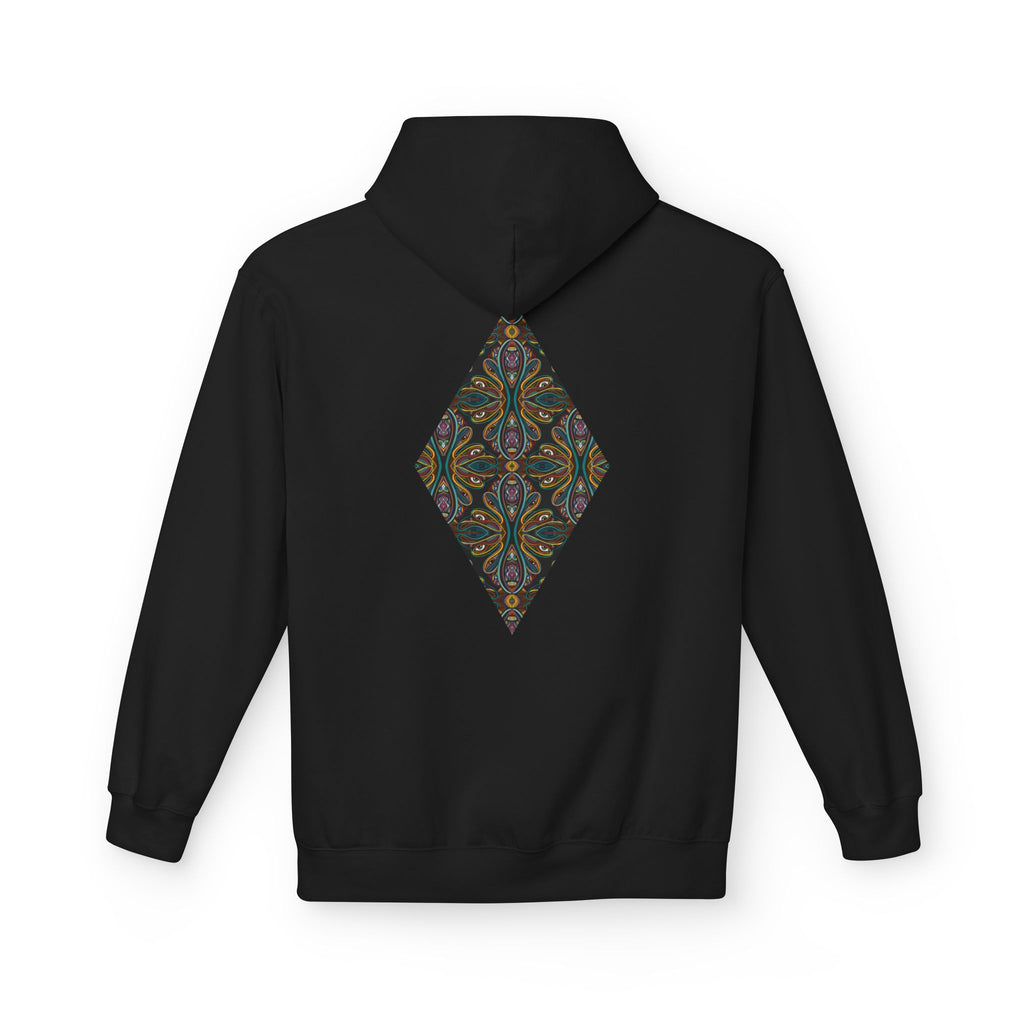 Geometric Mosaic Triangle Hoodie — Decorative Pattern Pullover #i865678