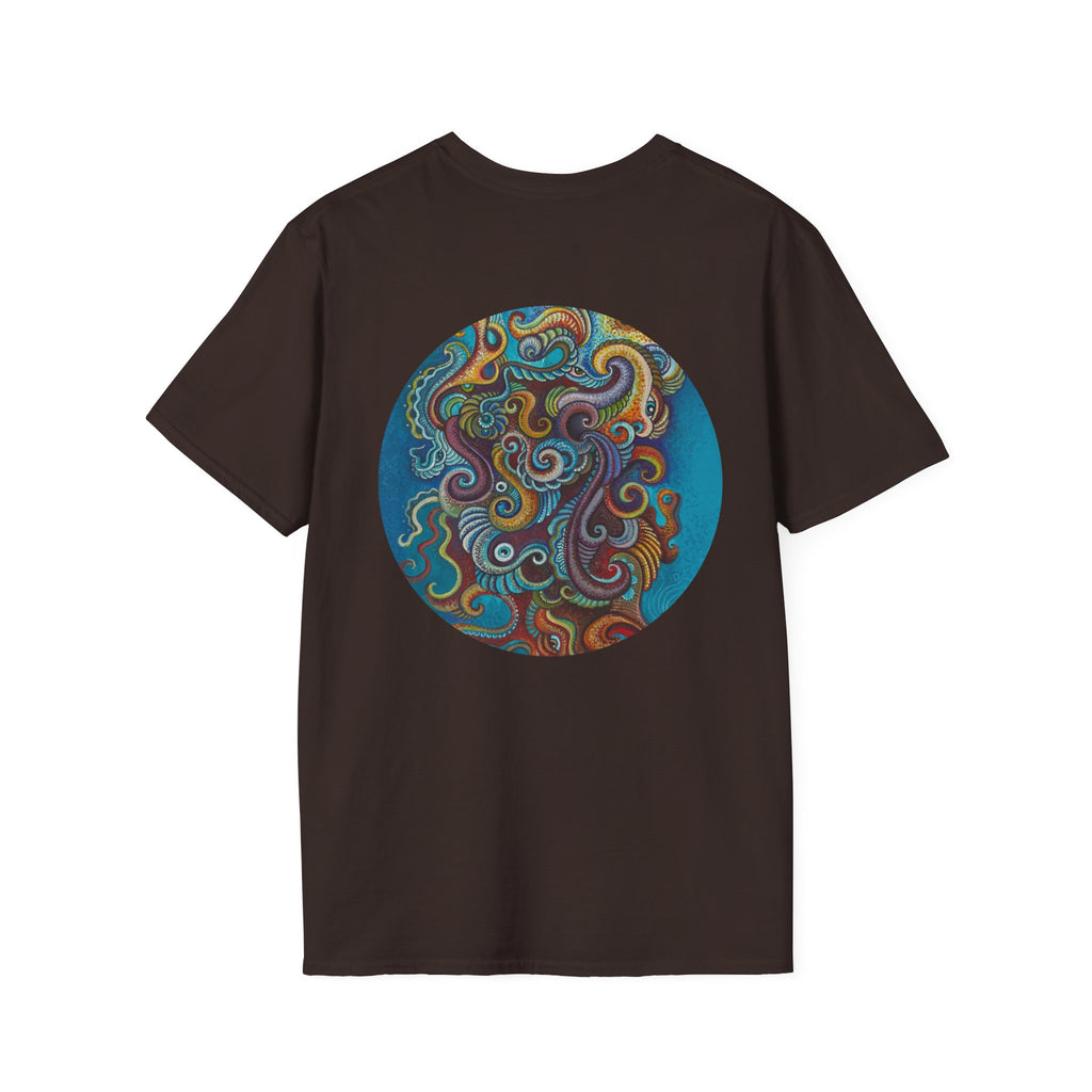 Psychedelic Keyhole T-Shirt — Colorful Swirl Art Tee #tsc8765