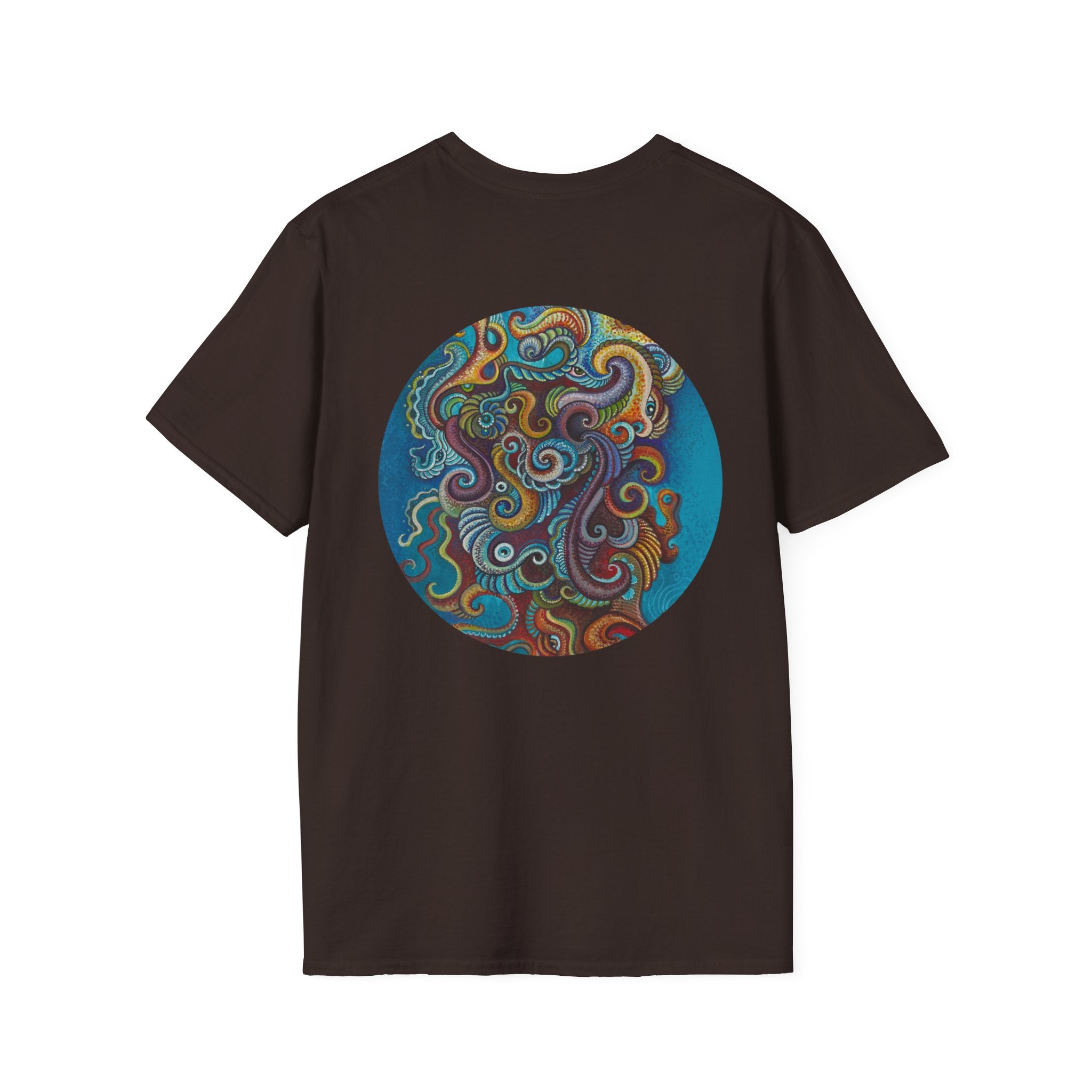 Psychedelic Keyhole T-Shirt — Colorful Swirl Art Tee #tsc8765