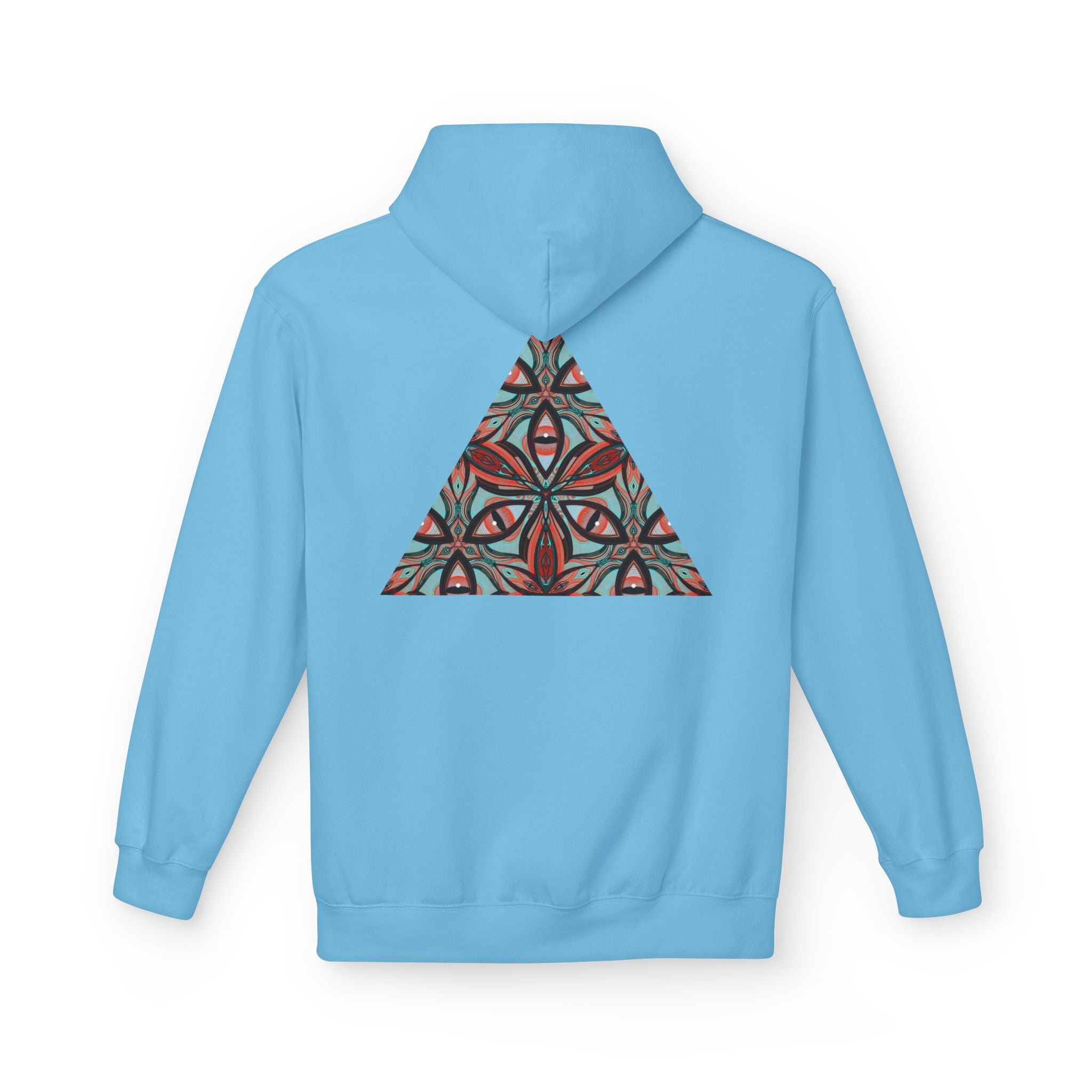 Geometric Kaleidoscope Triangle Hoodie | Symmetrical Abstract Pattern