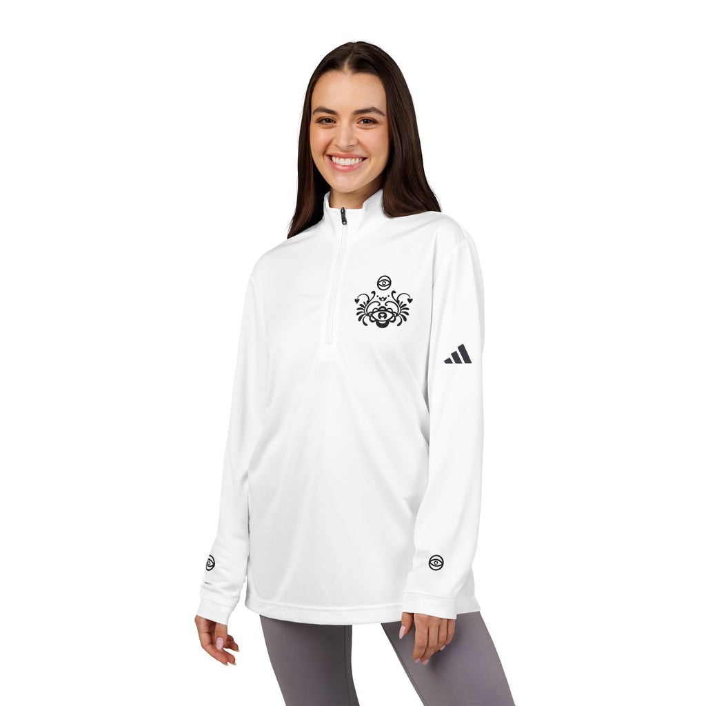 Embroidered Quarter-Zip Pullover — Adidas® Athletic Golf Top #s234513