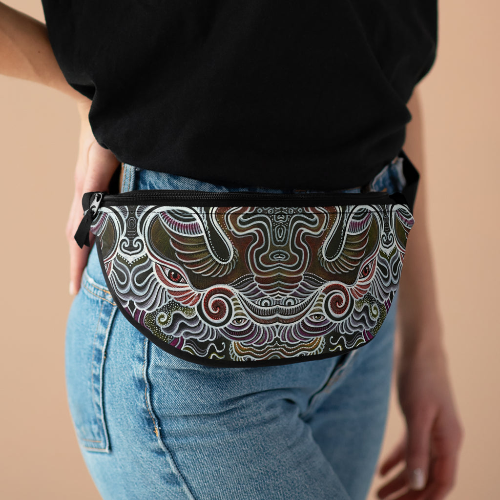 Abstract Swirl Fanny Pack — Boho Festival Waist Bag #fbs234