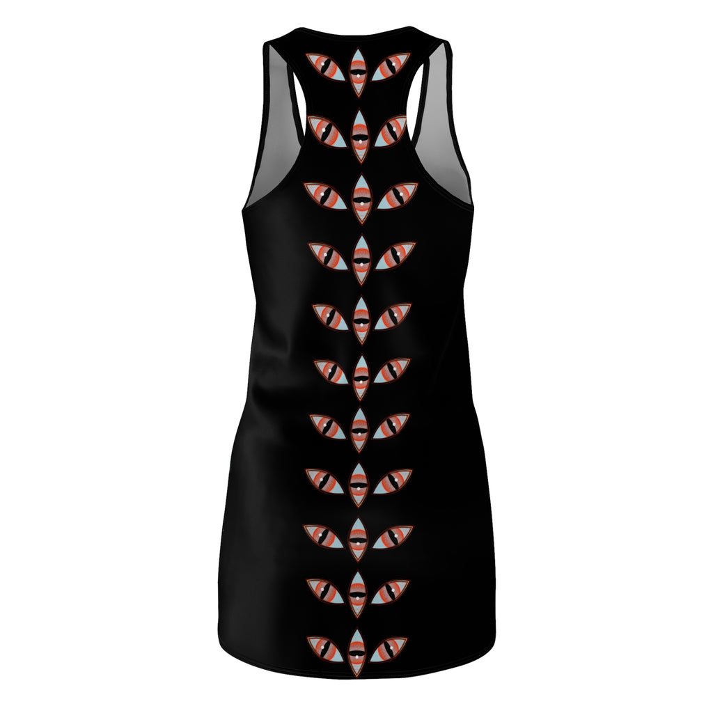 Racerback Dress with Gothic Cat Eye Stripe – Spooky Night Aesthetic #f2356124