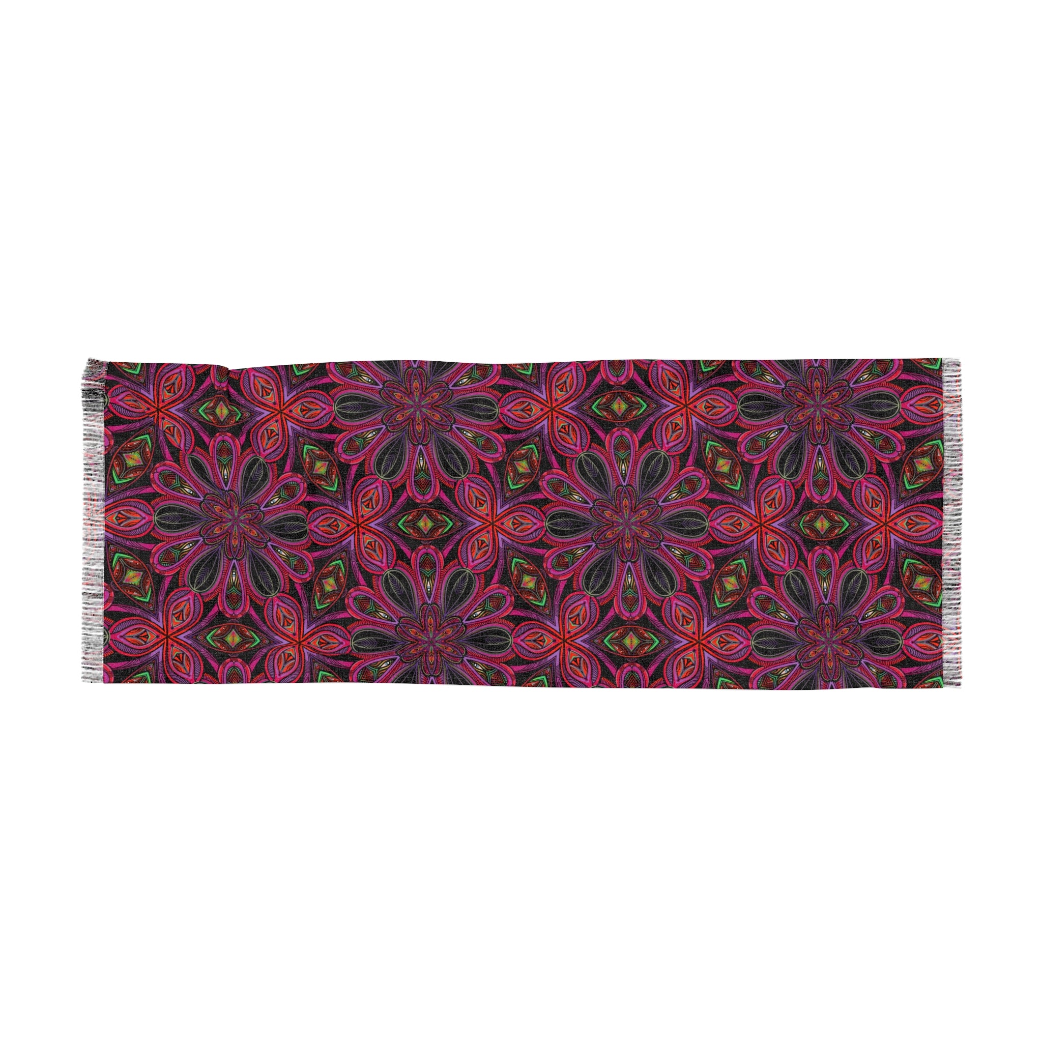 Light Scarf — Bohemian Kaleidoscope Floral Patterned Scarf #y4326