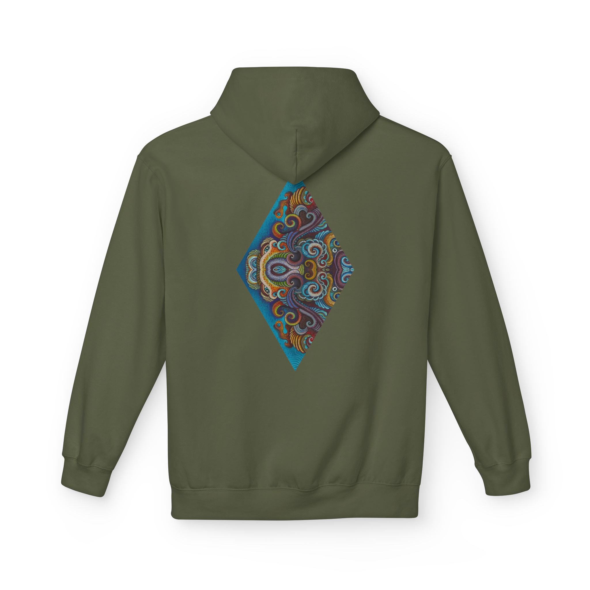 Hoodie — Colorful Geometric Tribal Diamond Print #g765889