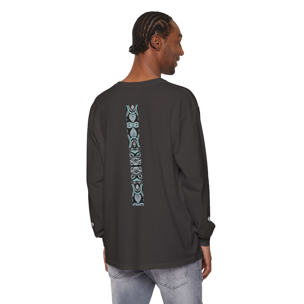Men's/Women's Long Sleeve T-Shirt — Vertical Geometric Stripe Graphic #kjgd64258