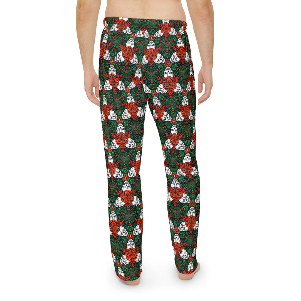 Men's Skull & Roses Holiday Pajama Pants #fs214552