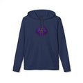Blue Hoodie with Purple Paisley Chameleon Graphic — Casual Streetwear Pullover. #H1