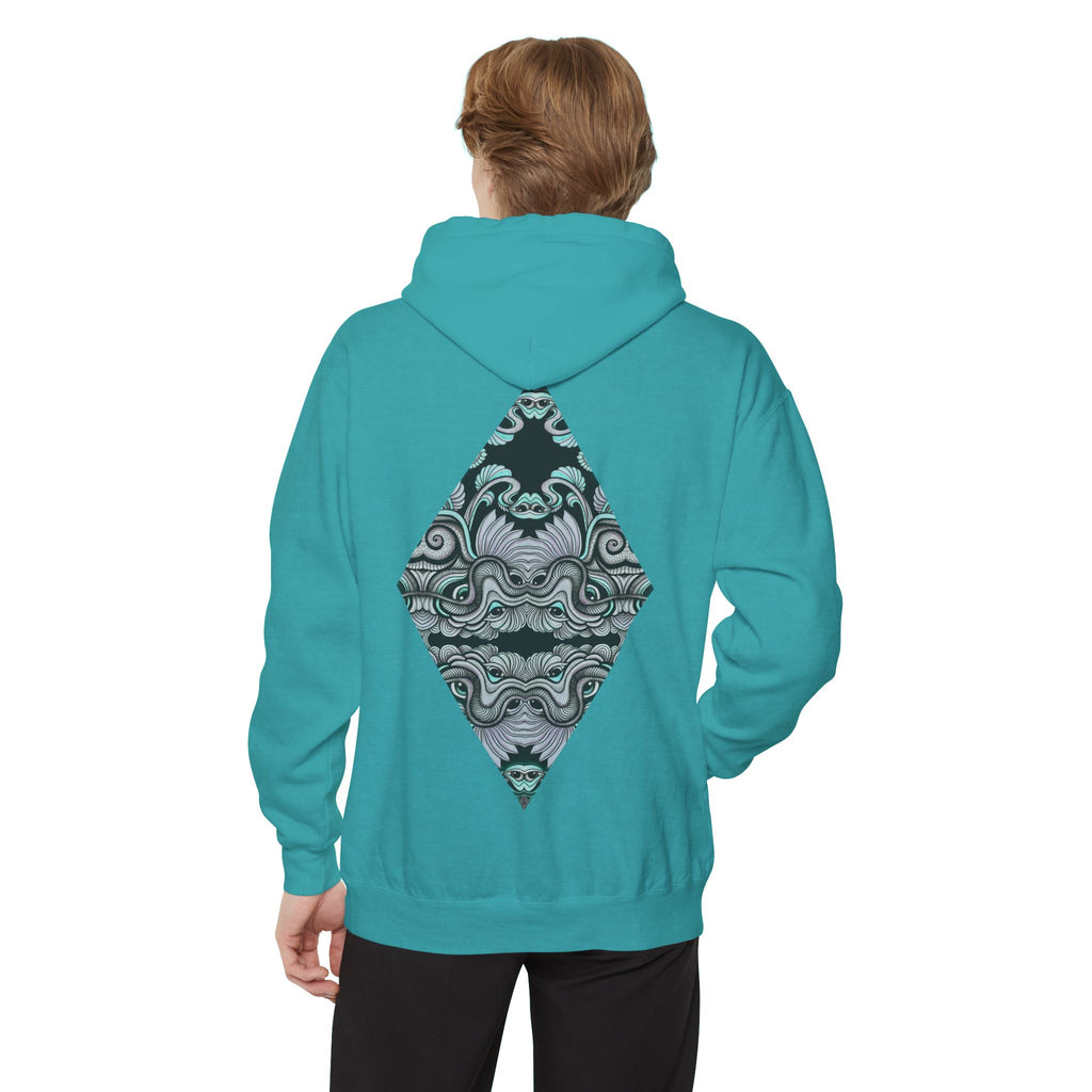 Hoodie — Geometric Mystic Pattern Diamond Back Print #gmh13