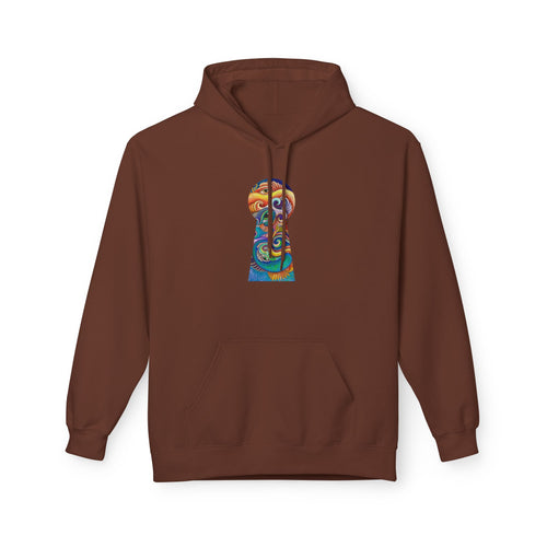 Abstract Psychedelic Face Hoodie | Colorful Surreal Keyhole Art