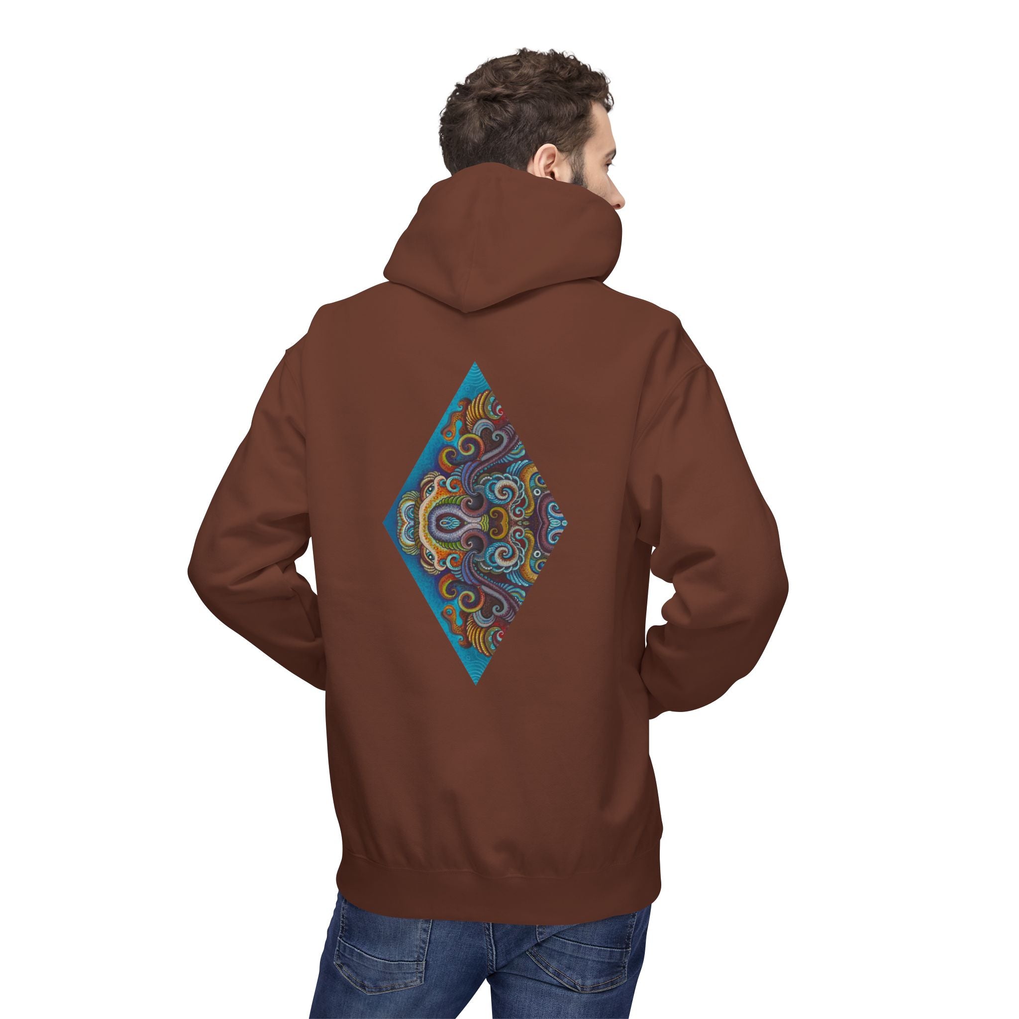 Hoodie — Colorful Geometric Tribal Diamond Print #g765889